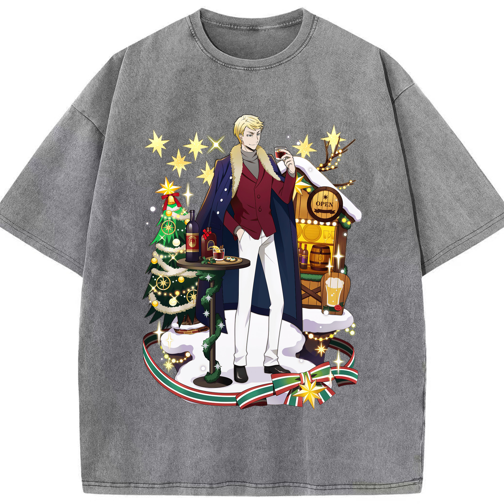 （画像用） 文豪ストレイドッグス Bungo Stray Dogs 綿100% ヴィンテージ風 半袖Tシャツ（フロントプリント）
