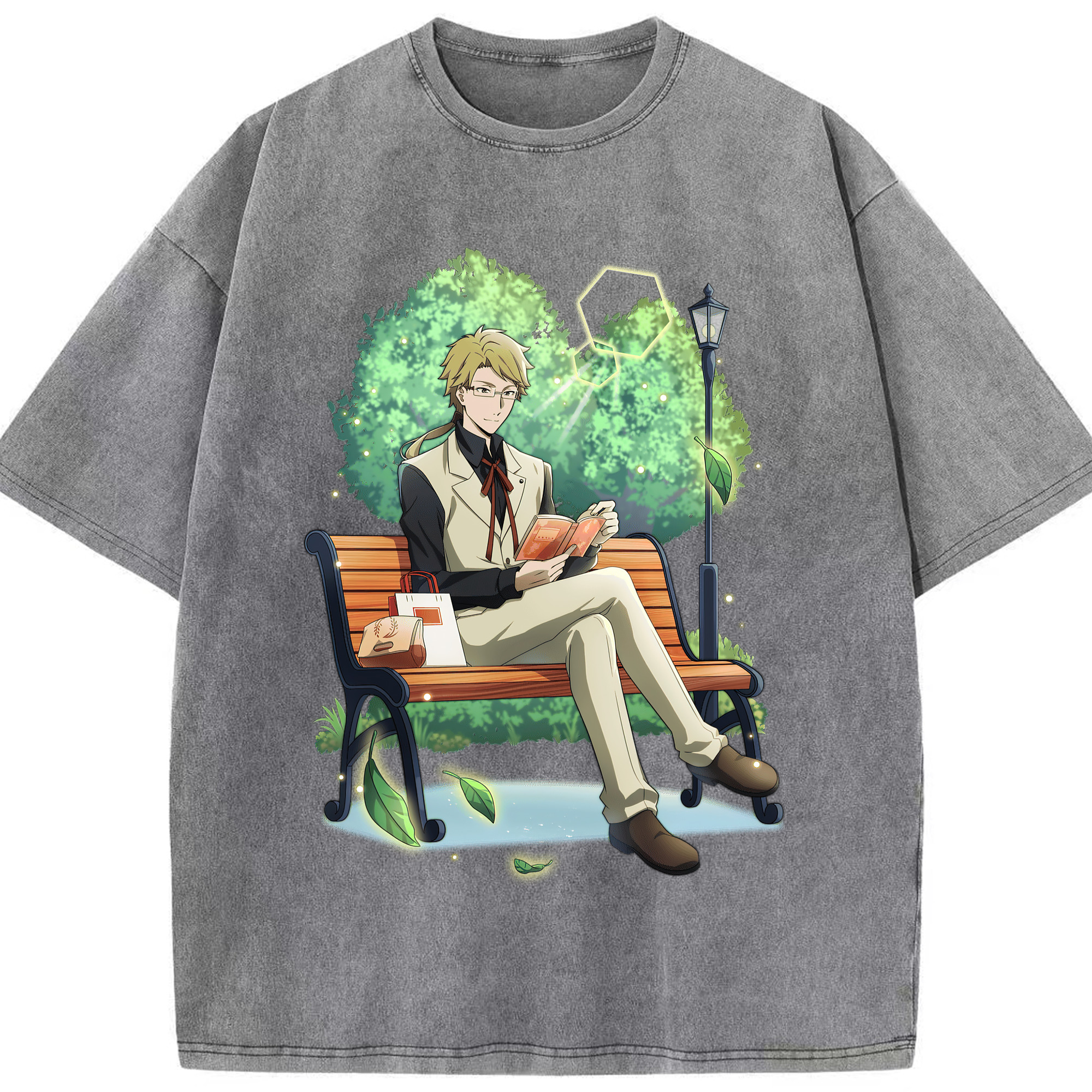 （画像用） 文豪ストレイドッグス Bungo Stray Dogs 綿100% ヴィンテージ風 半袖Tシャツ（フロントプリント）