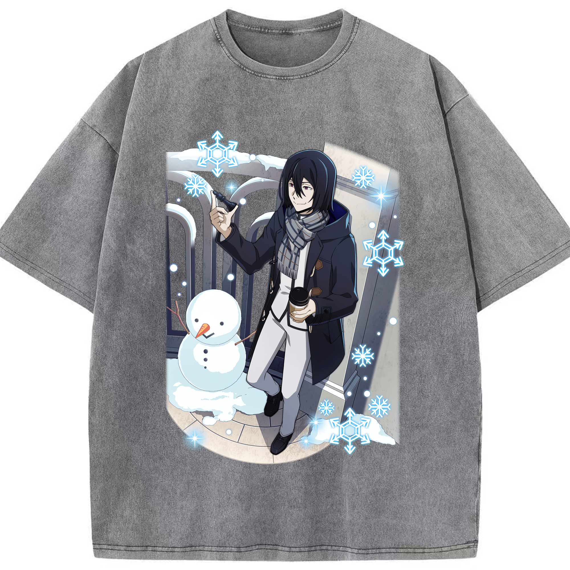 （画像用） 文豪ストレイドッグス Bungo Stray Dogs 綿100% ヴィンテージ風 半袖Tシャツ（フロントプリント）