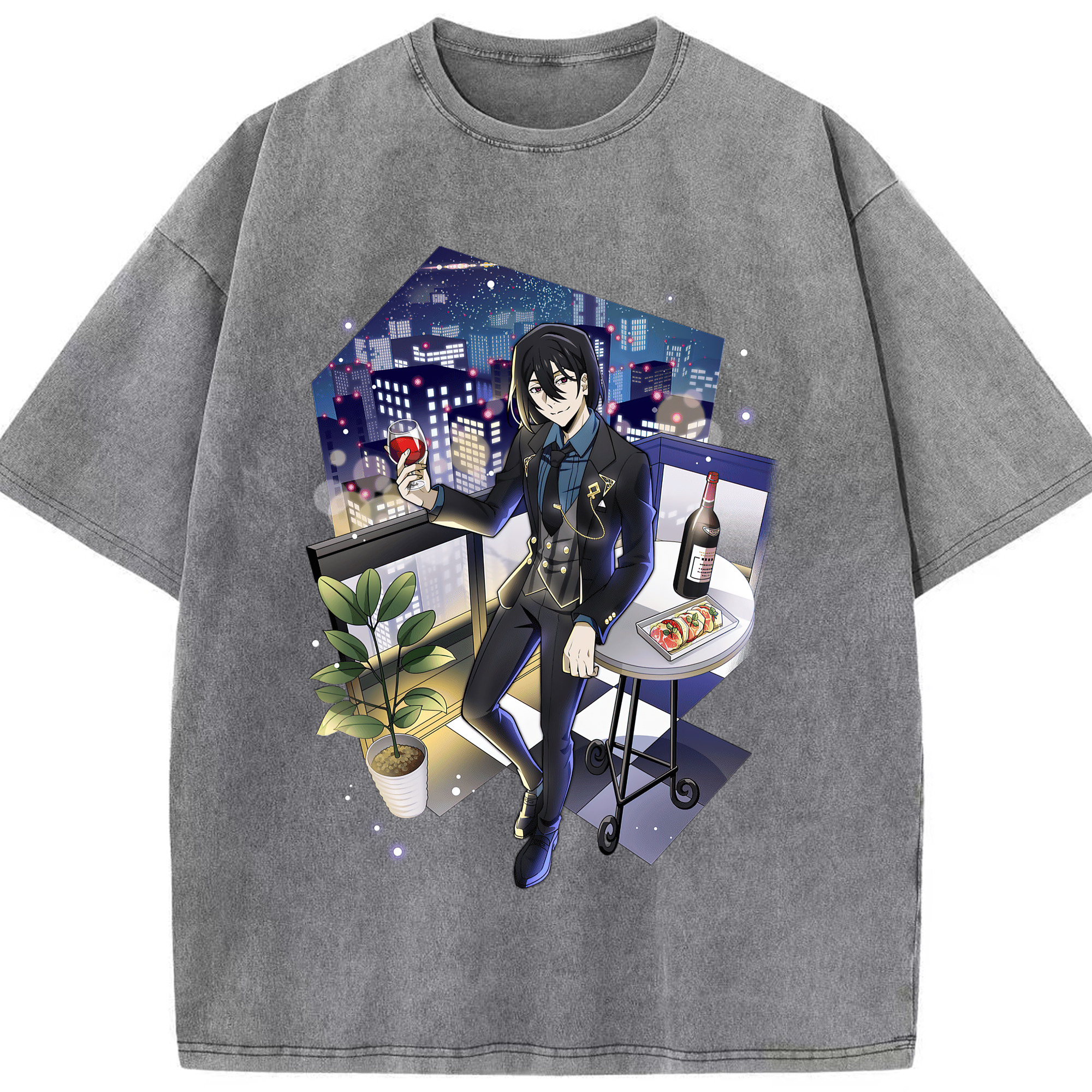（画像用） 文豪ストレイドッグス Bungo Stray Dogs 綿100% ヴィンテージ風 半袖Tシャツ（フロントプリント）