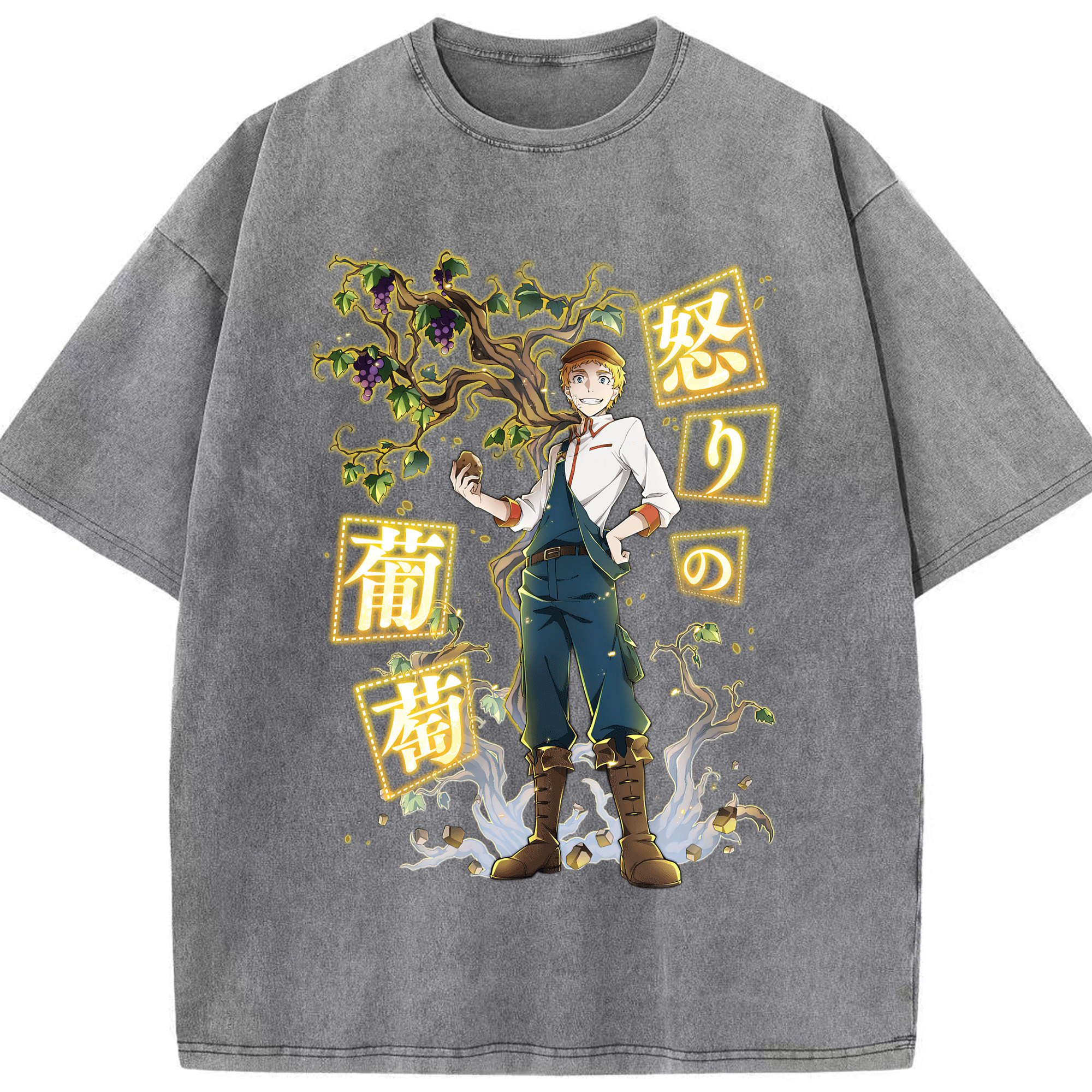（画像用） 文豪ストレイドッグス Bungo Stray Dogs 綿100% ヴィンテージ風 半袖Tシャツ（フロントプリント）