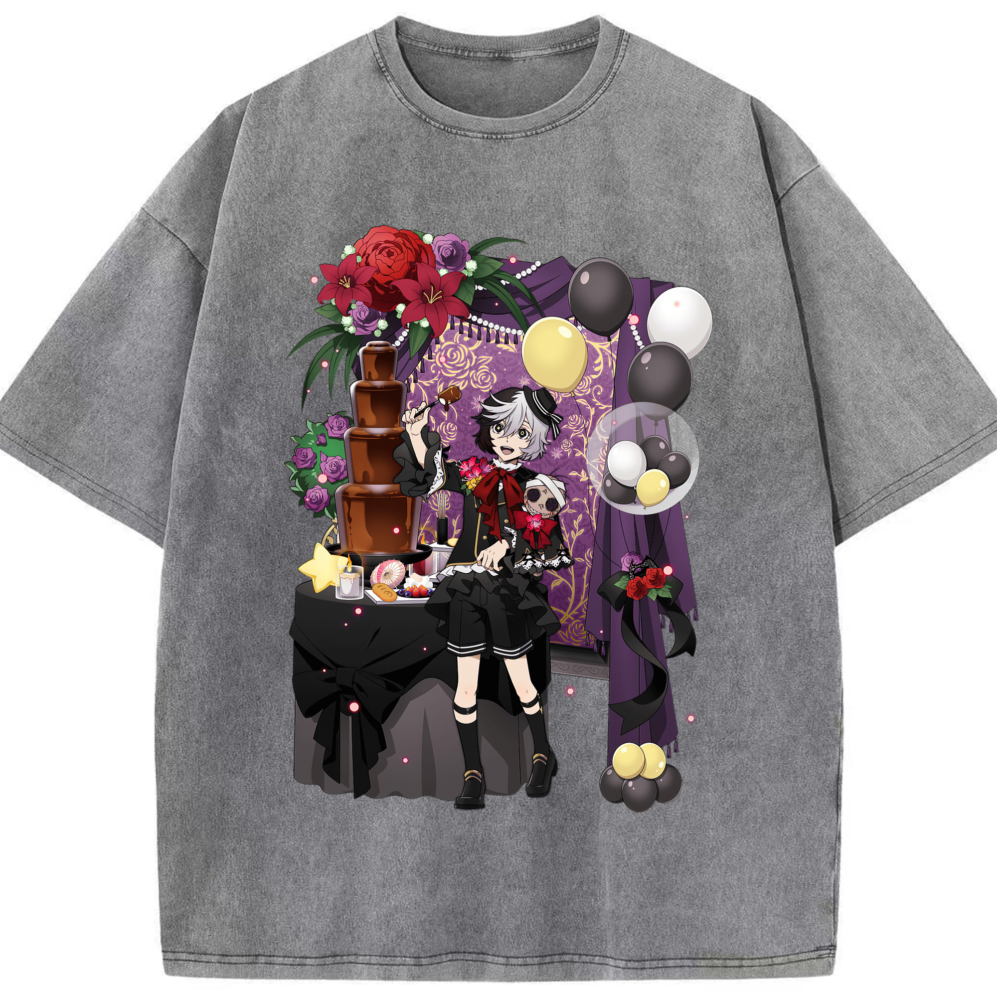 （画像用） 文豪ストレイドッグス Bungo Stray Dogs 綿100% ヴィンテージ風 半袖Tシャツ（フロントプリント）