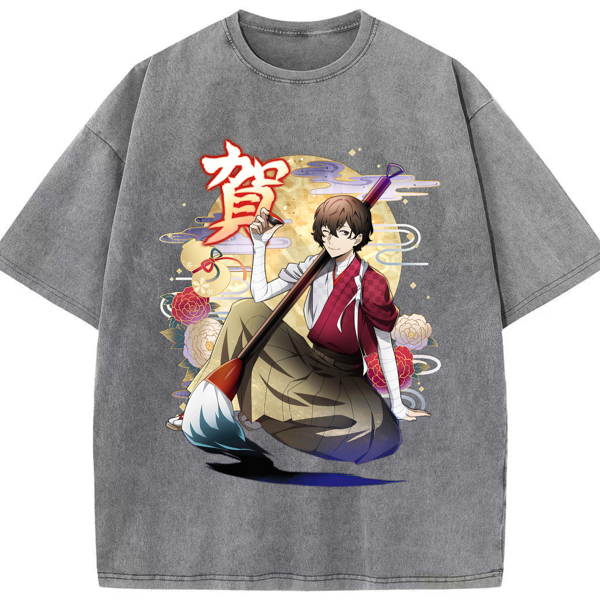 （画像用） 文豪ストレイドッグス Bungo Stray Dogs 綿100% ヴィンテージ風 半袖Tシャツ（フロントプリント）
