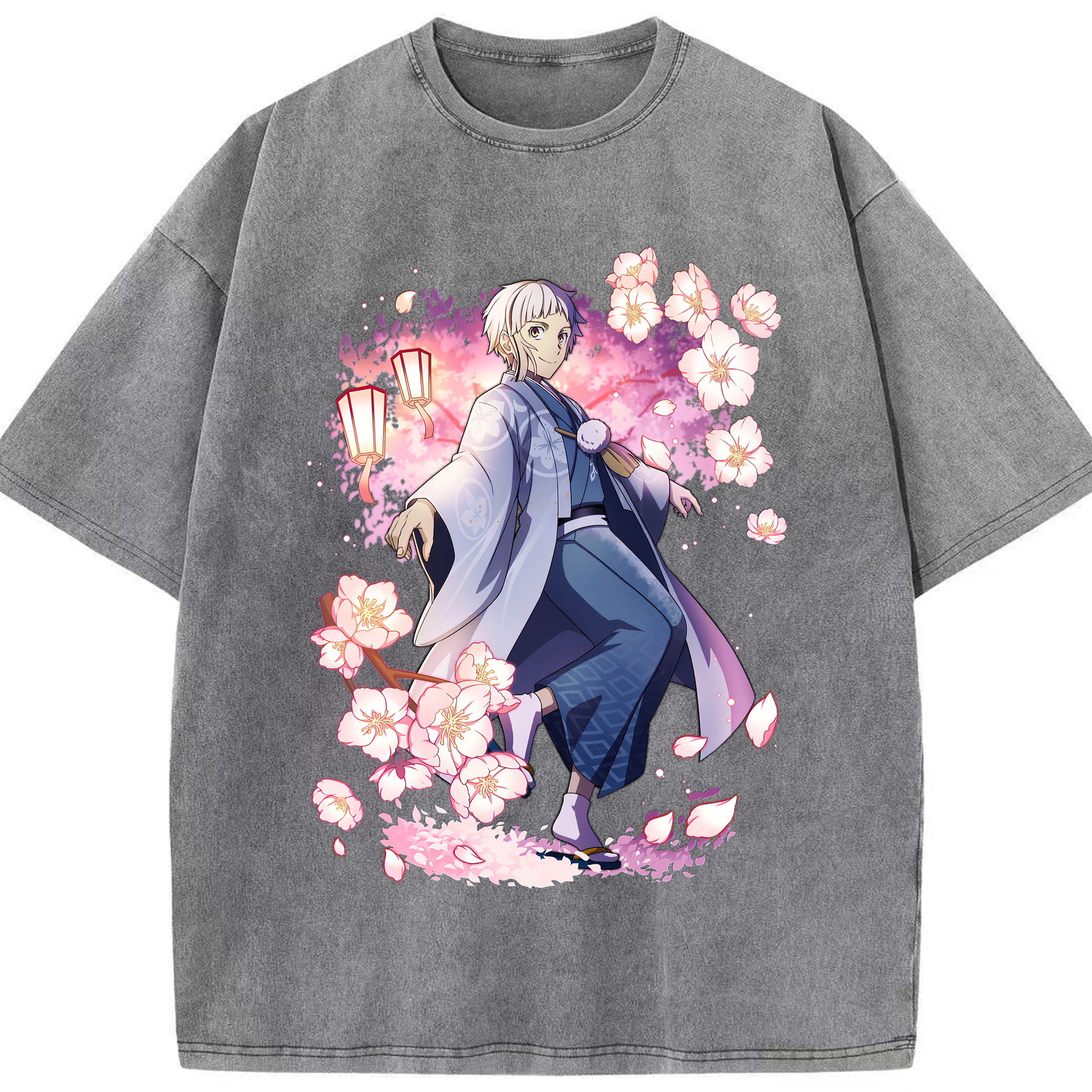 （画像用） 文豪ストレイドッグス Bungo Stray Dogs 綿100% ヴィンテージ風 半袖Tシャツ（フロントプリント）