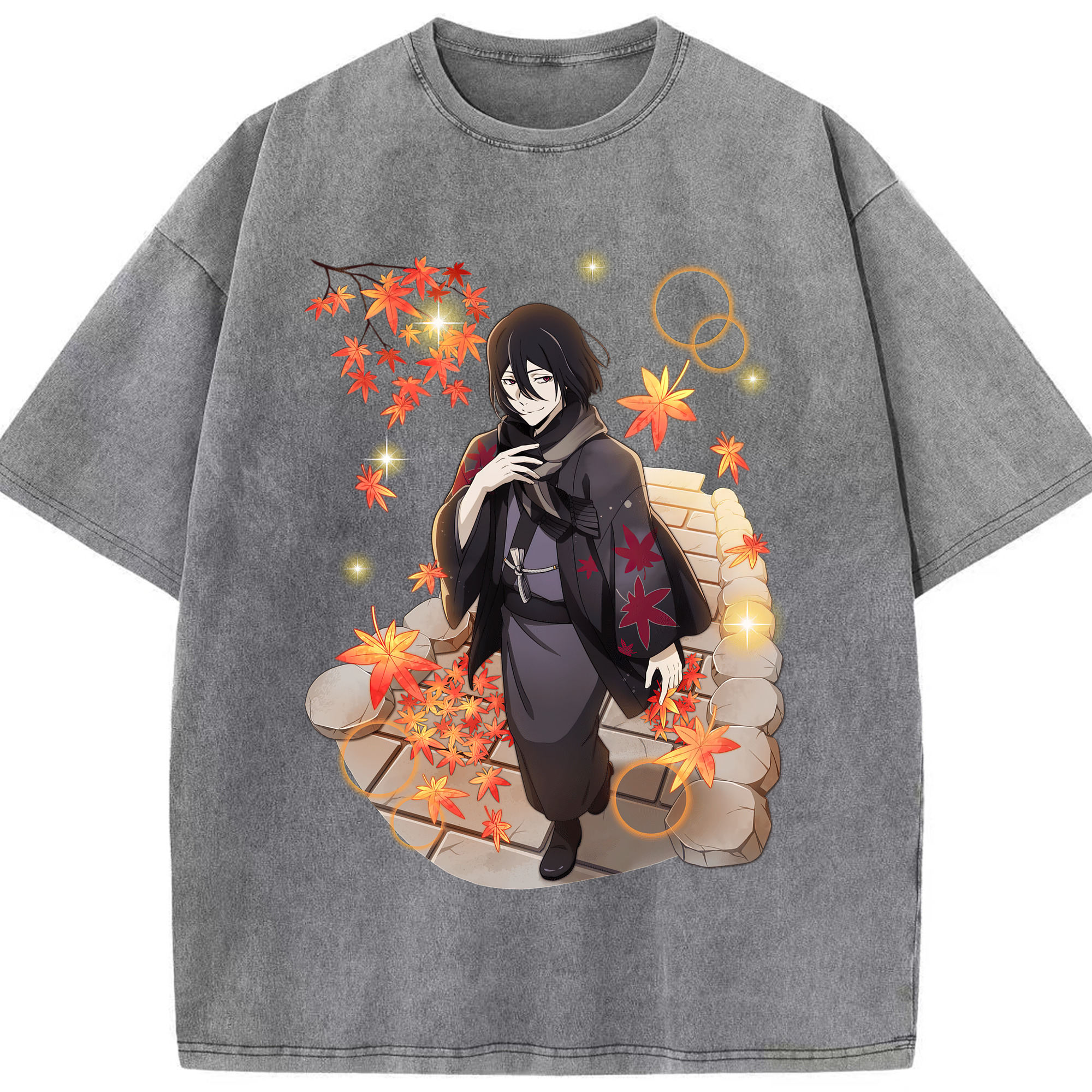 （画像用） 文豪ストレイドッグス Bungo Stray Dogs 綿100% ヴィンテージ風 半袖Tシャツ（フロントプリント）