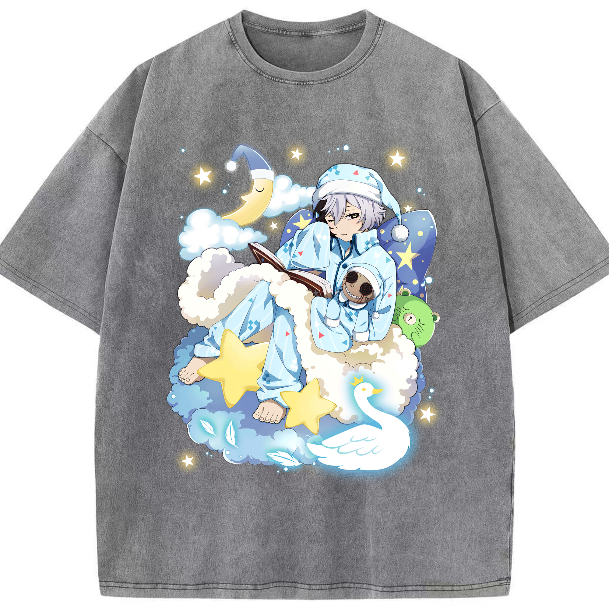 （画像用） 文豪ストレイドッグス Bungo Stray Dogs 綿100% ヴィンテージ風 半袖Tシャツ（フロントプリント）