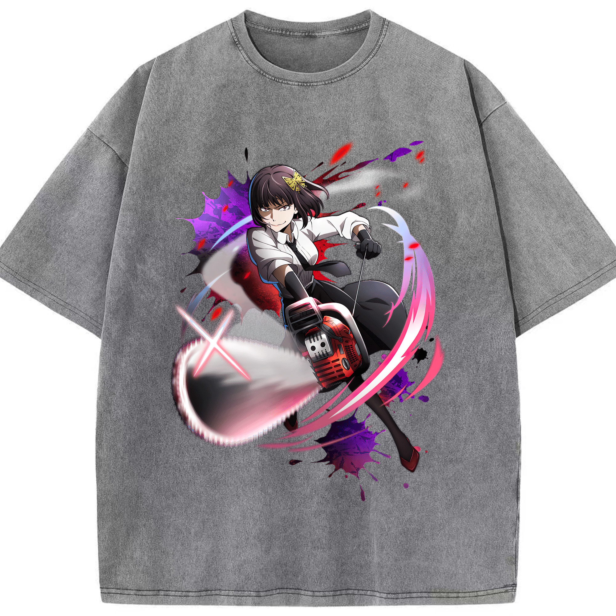 （画像用） 文豪ストレイドッグス Bungo Stray Dogs 綿100% ヴィンテージ風 半袖Tシャツ（フロントプリント）
