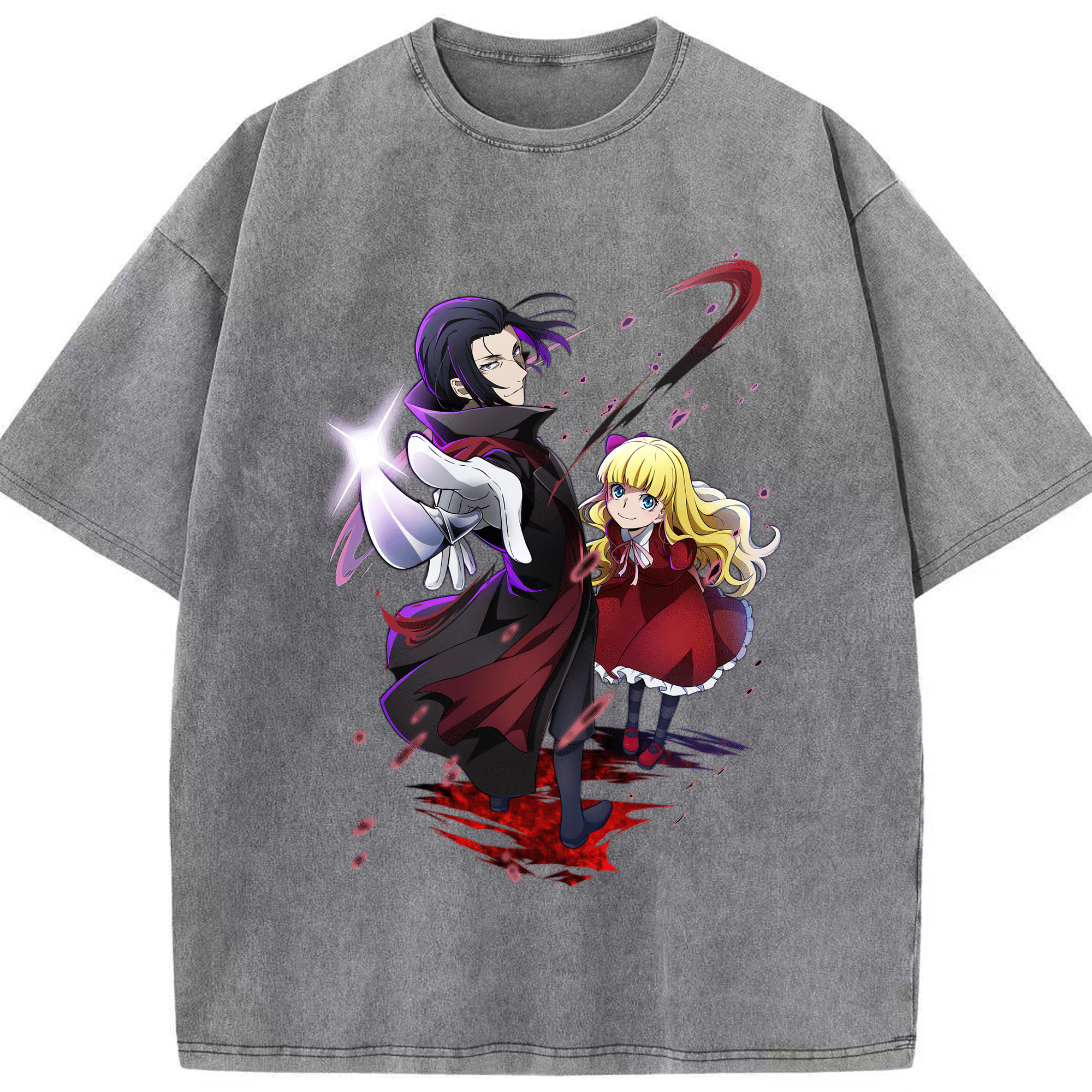 （画像用） 文豪ストレイドッグス Bungo Stray Dogs 綿100% ヴィンテージ風 半袖Tシャツ（フロントプリント）