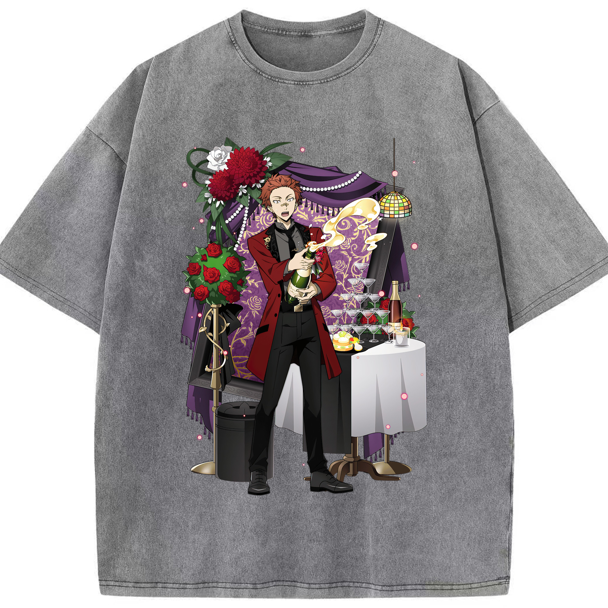 （画像用） 文豪ストレイドッグス Bungo Stray Dogs 綿100% ヴィンテージ風 半袖Tシャツ（フロントプリント）
