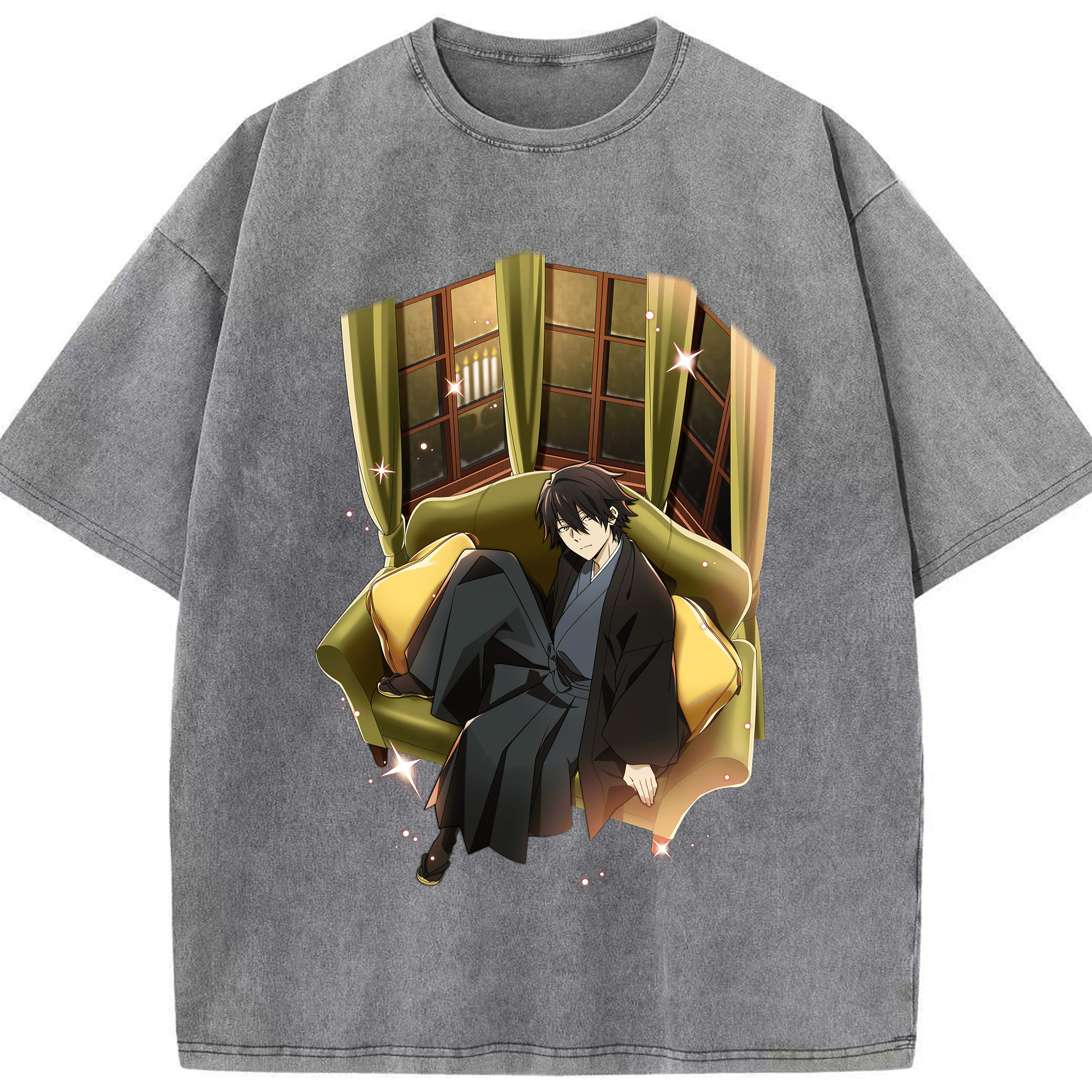 （画像用） 文豪ストレイドッグス Bungo Stray Dogs 綿100% ヴィンテージ風 半袖Tシャツ（フロントプリント）