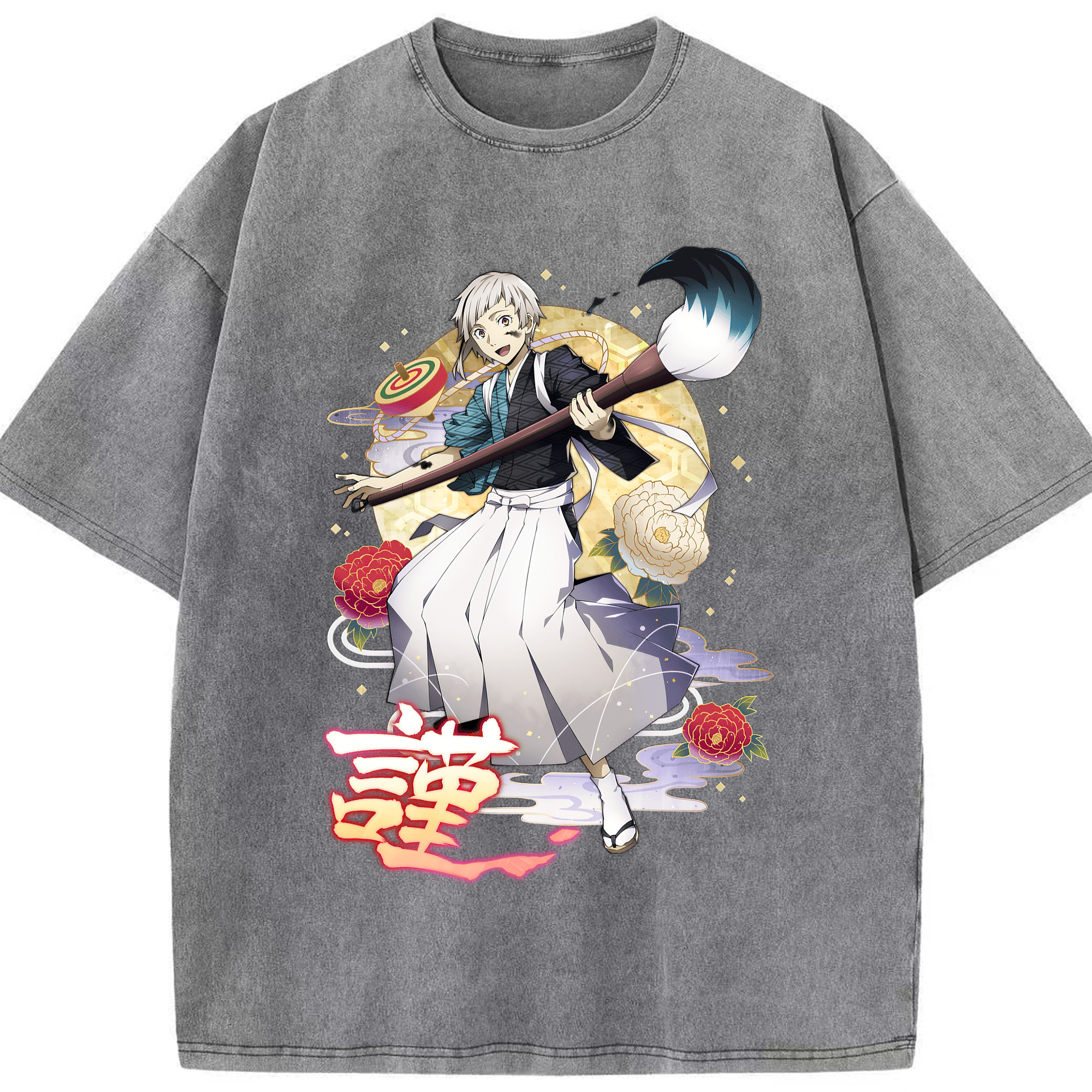 （画像用） 文豪ストレイドッグス Bungo Stray Dogs 綿100% ヴィンテージ風 半袖Tシャツ（フロントプリント）