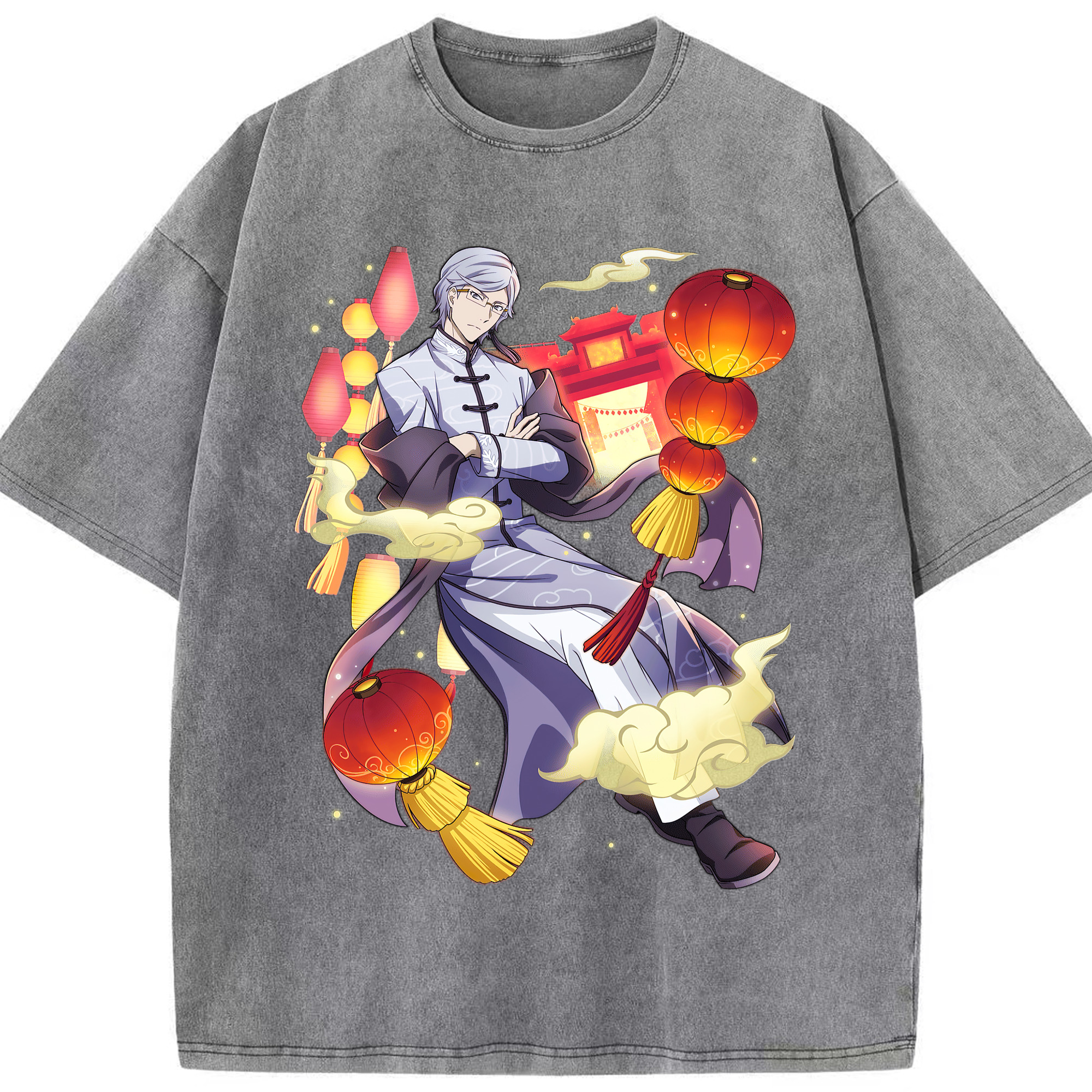 （画像用） 文豪ストレイドッグス Bungo Stray Dogs 綿100% ヴィンテージ風 半袖Tシャツ（フロントプリント）