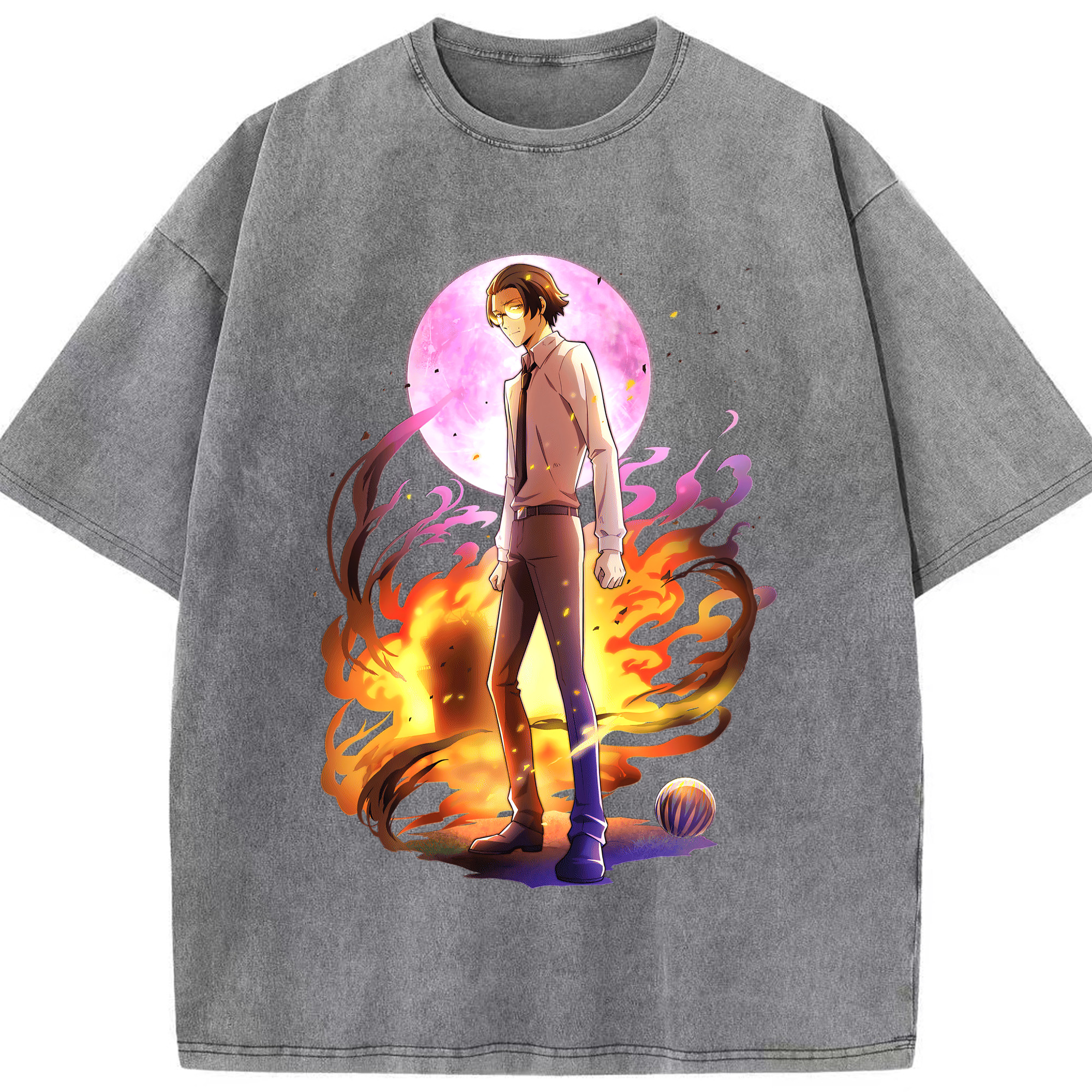 （画像用） 文豪ストレイドッグス Bungo Stray Dogs 綿100% ヴィンテージ風 半袖Tシャツ（フロントプリント）