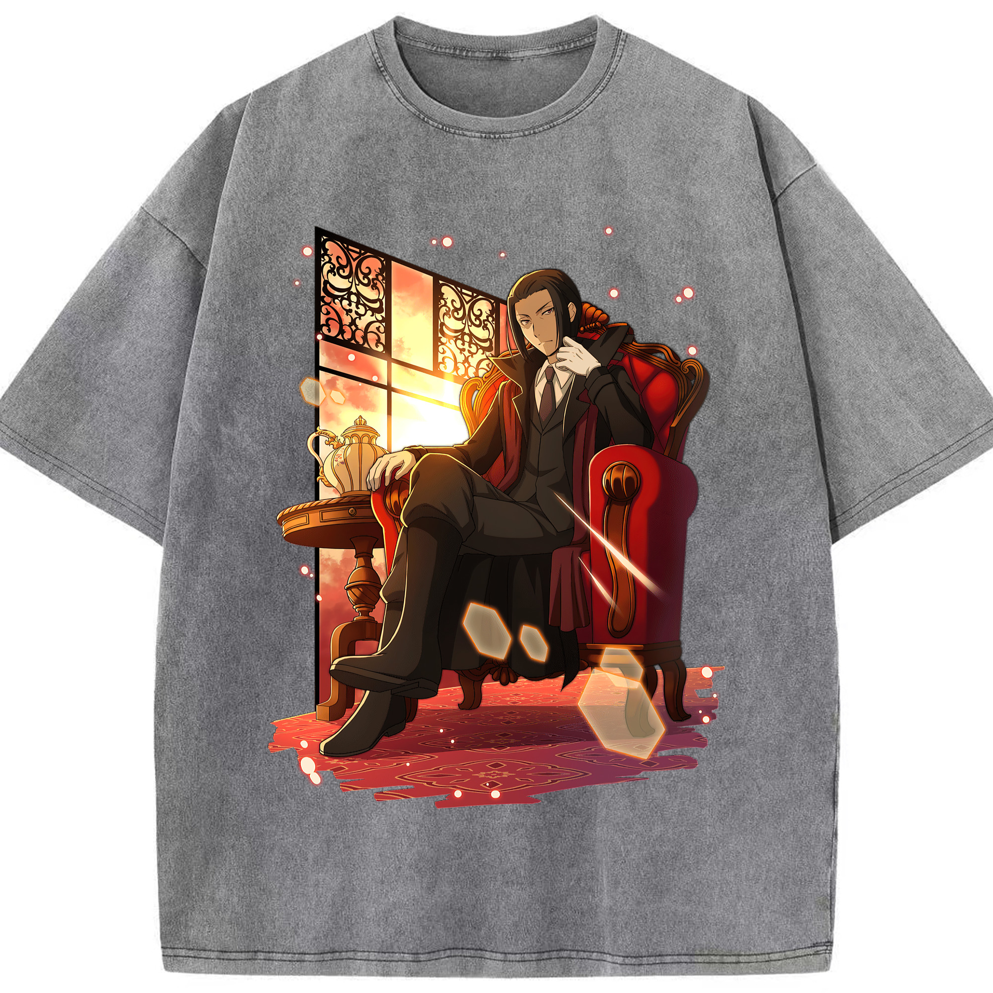 （画像用） 文豪ストレイドッグス Bungo Stray Dogs 綿100% ヴィンテージ風 半袖Tシャツ（フロントプリント）