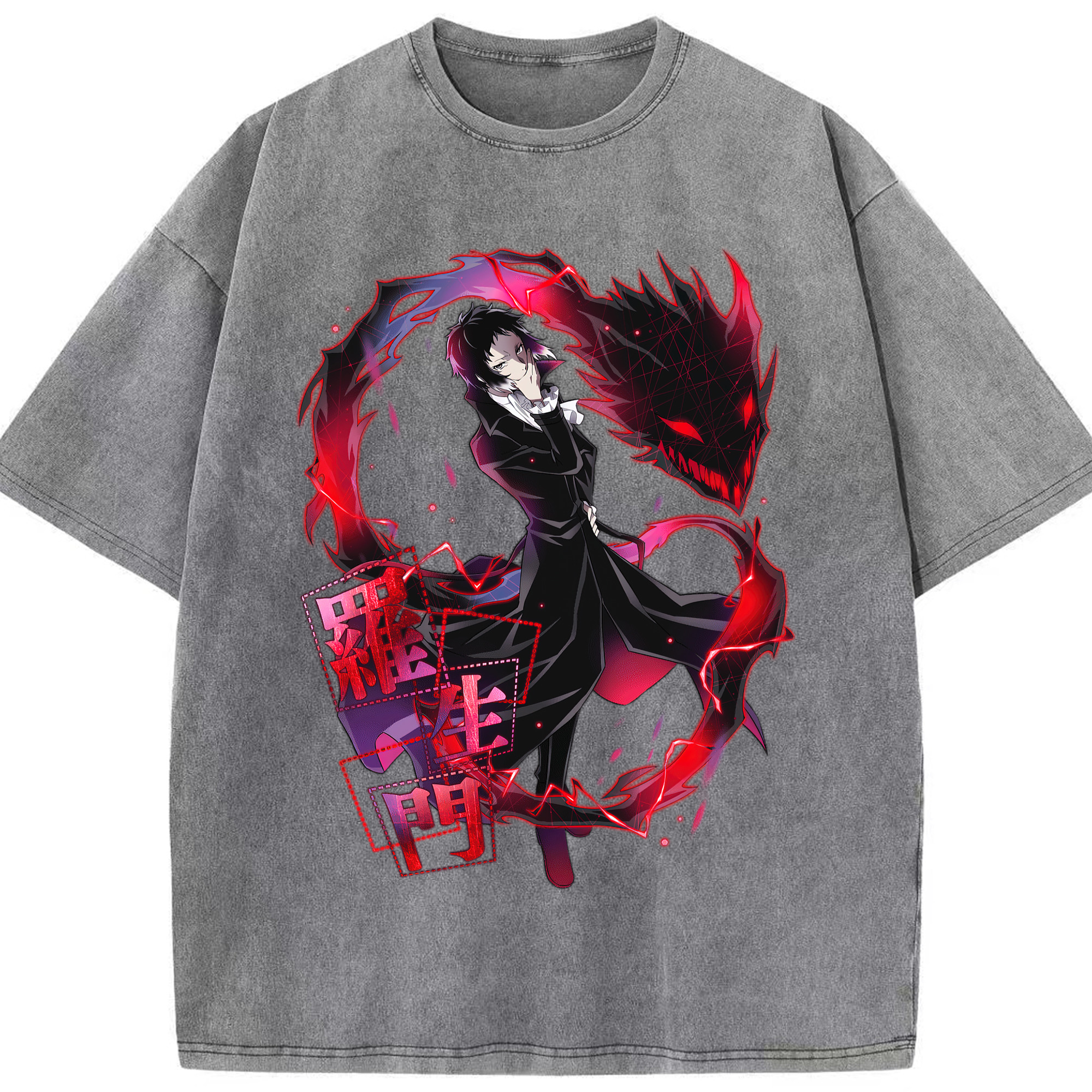 （画像用） 文豪ストレイドッグス Bungo Stray Dogs 綿100% ヴィンテージ風 半袖Tシャツ（フロントプリント）