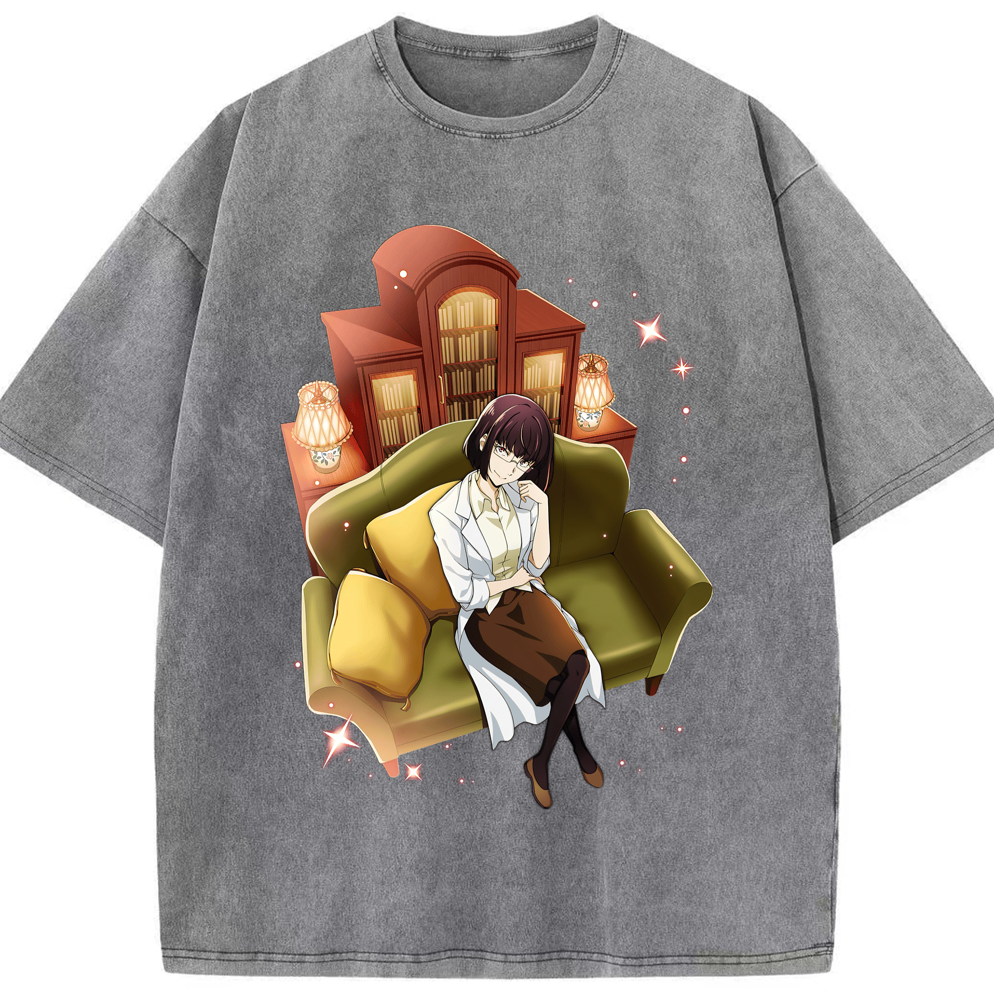 （画像用） 文豪ストレイドッグス Bungo Stray Dogs 綿100% ヴィンテージ風 半袖Tシャツ（フロントプリント）