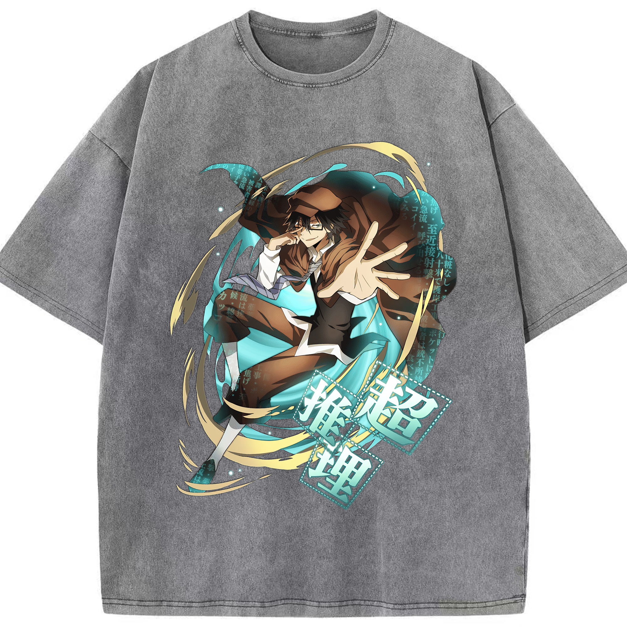 （画像用） 文豪ストレイドッグス Bungo Stray Dogs 綿100% ヴィンテージ風 半袖Tシャツ（フロントプリント）
