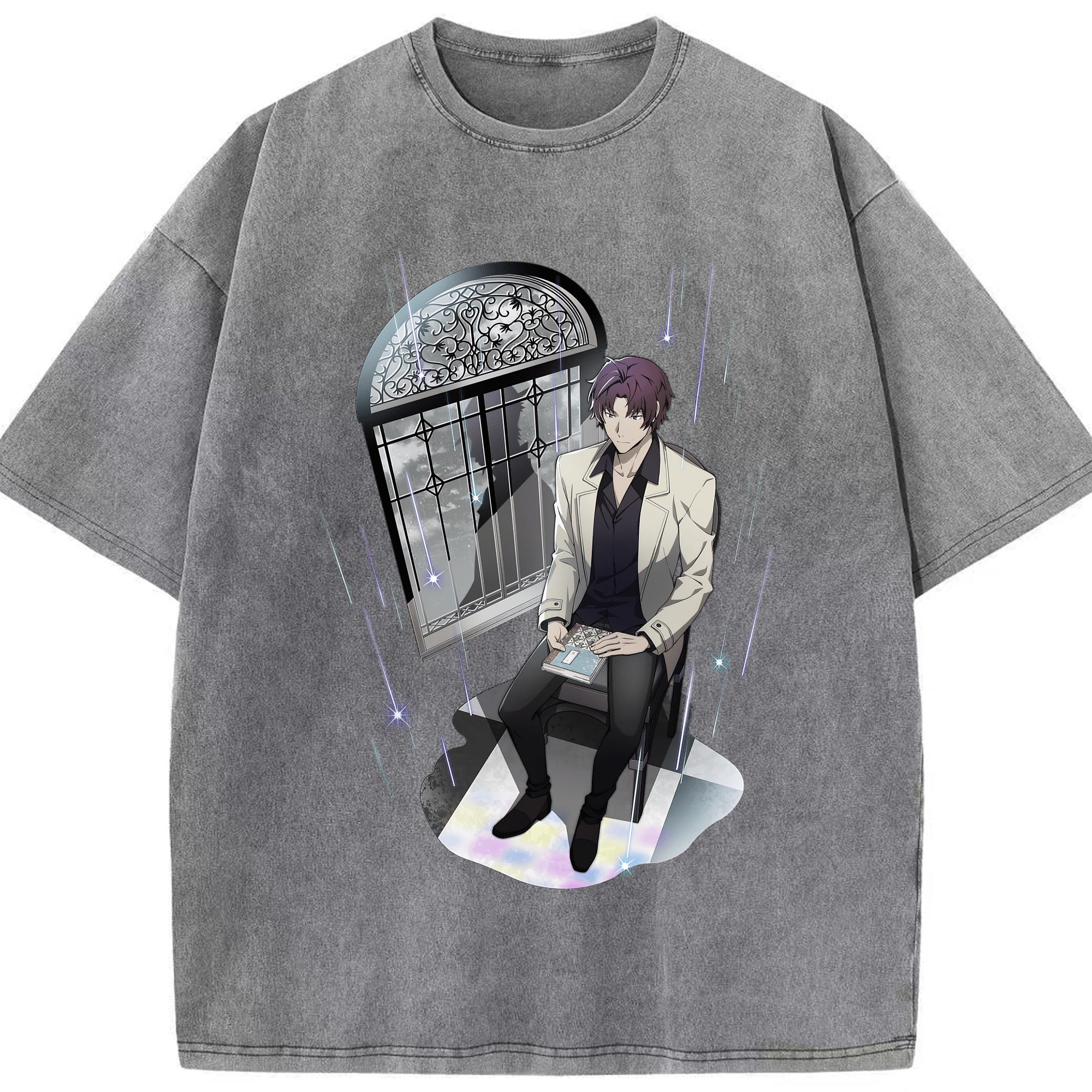 （画像用） 文豪ストレイドッグス Bungo Stray Dogs 綿100% ヴィンテージ風 半袖Tシャツ（フロントプリント）