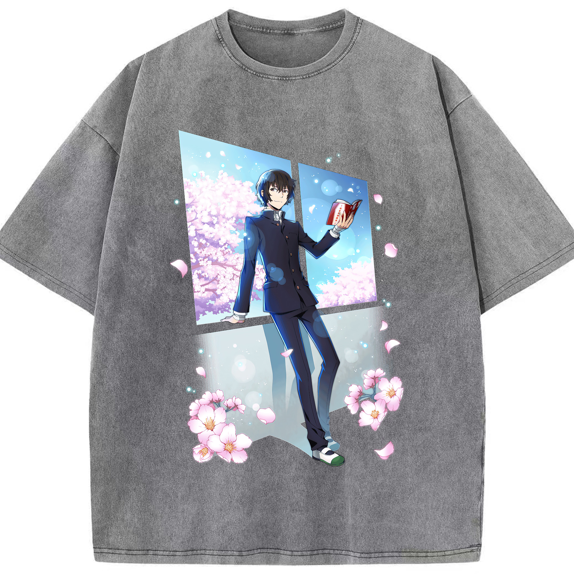 （画像用） 文豪ストレイドッグス Bungo Stray Dogs 綿100% ヴィンテージ風 半袖Tシャツ（フロントプリント）