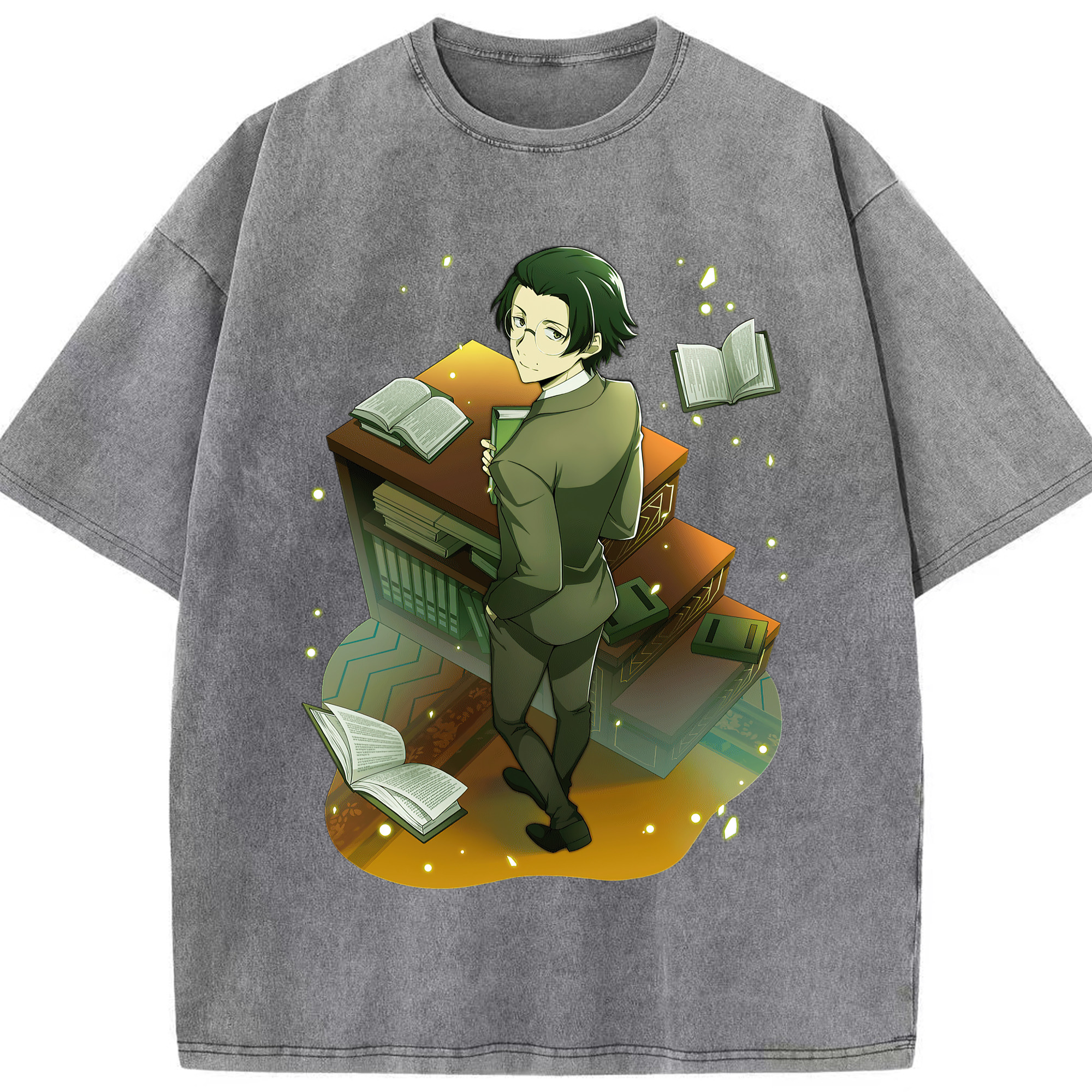 （画像用） 文豪ストレイドッグス Bungo Stray Dogs 綿100% ヴィンテージ風 半袖Tシャツ（フロントプリント）
