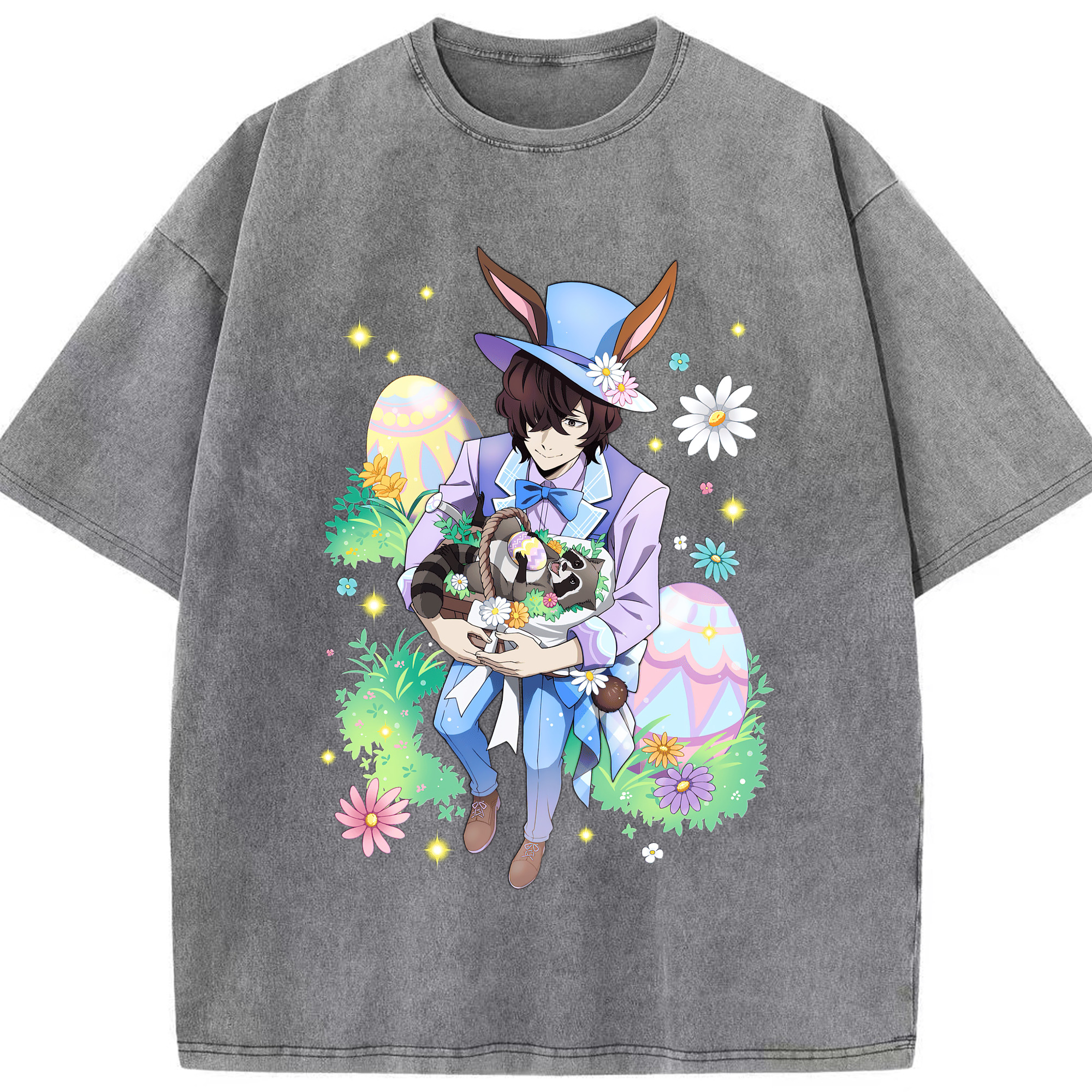 （画像用） 文豪ストレイドッグス Bungo Stray Dogs 綿100% ヴィンテージ風 半袖Tシャツ（フロントプリント）