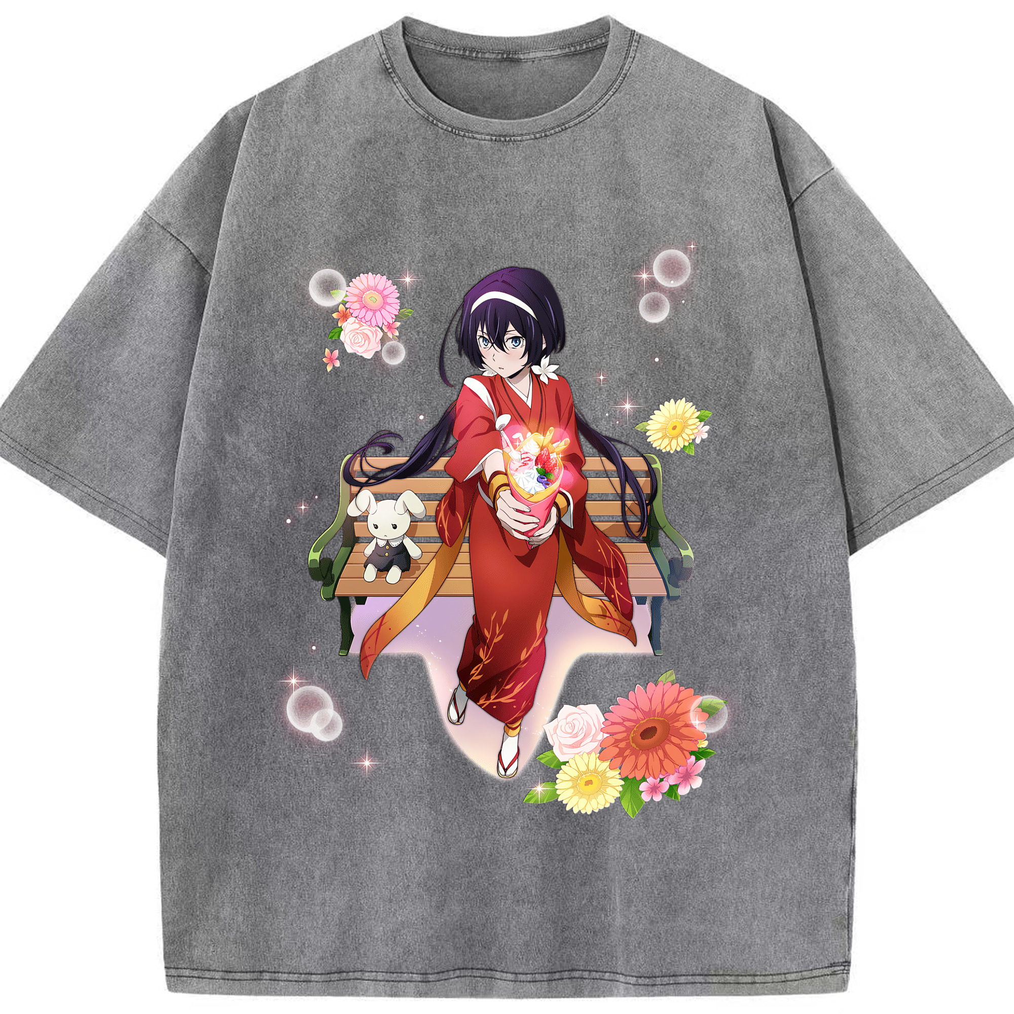 （画像用） 文豪ストレイドッグス Bungo Stray Dogs 綿100% ヴィンテージ風 半袖Tシャツ（フロントプリント）