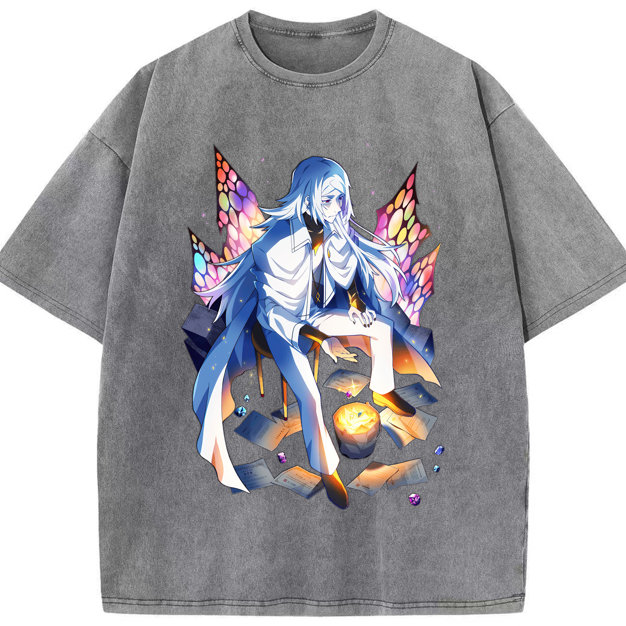 （画像用） 文豪ストレイドッグス Bungo Stray Dogs 綿100% ヴィンテージ風 半袖Tシャツ（フロントプリント）