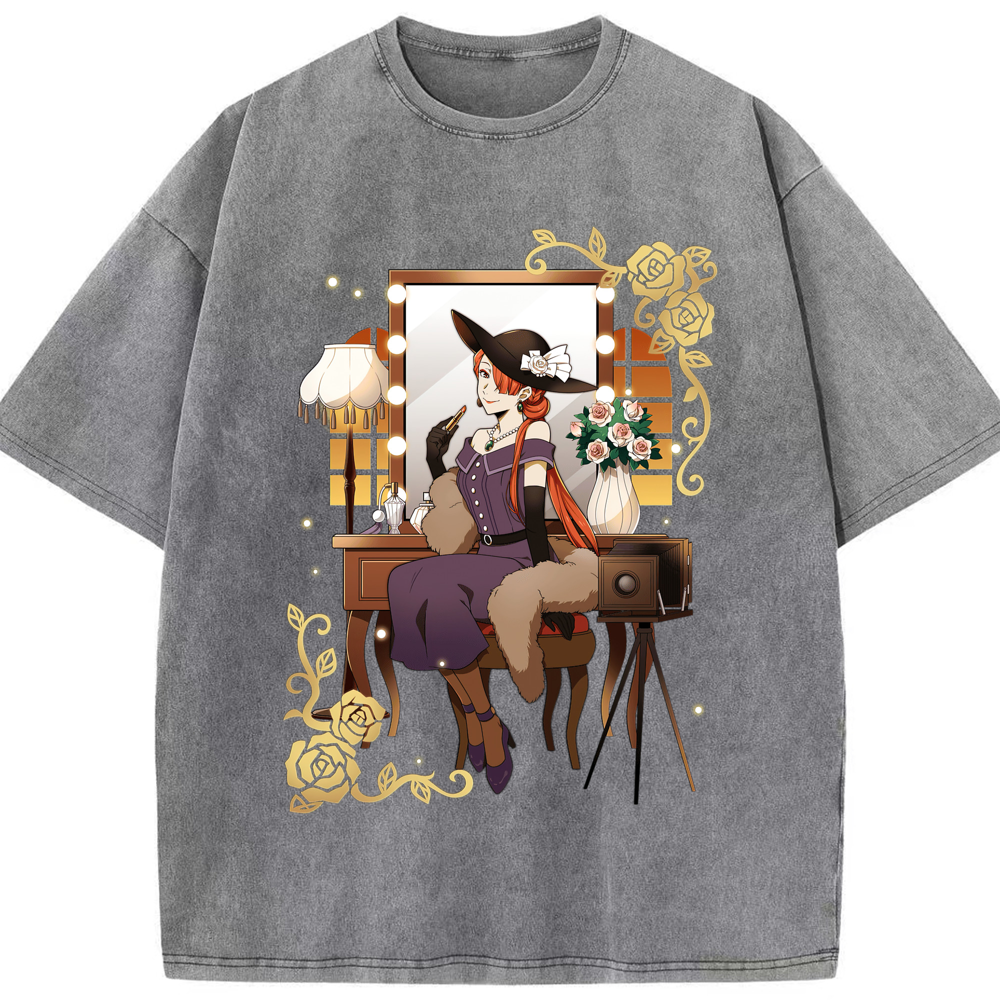 （画像用） 文豪ストレイドッグス Bungo Stray Dogs 綿100% ヴィンテージ風 半袖Tシャツ（フロントプリント）