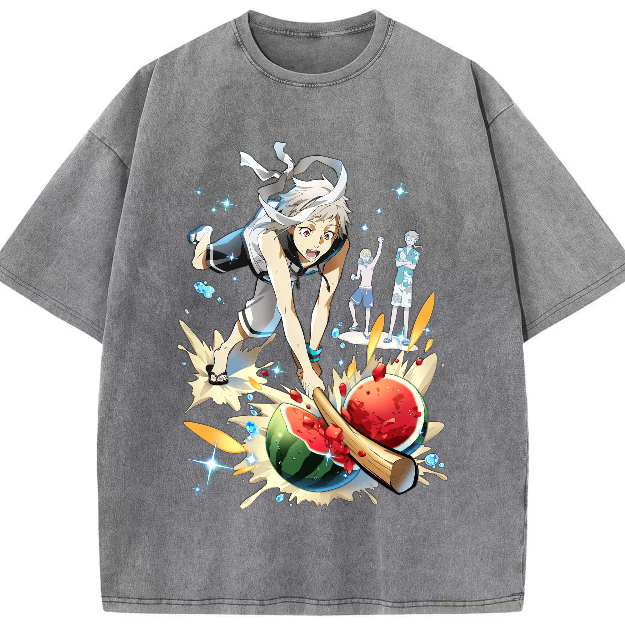（画像用） 文豪ストレイドッグス Bungo Stray Dogs 綿100% ヴィンテージ風 半袖Tシャツ（フロントプリント）
