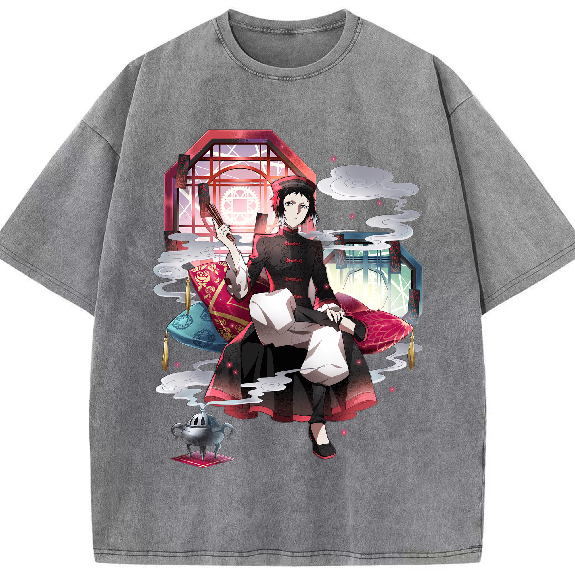 （画像用） 文豪ストレイドッグス Bungo Stray Dogs 綿100% ヴィンテージ風 半袖Tシャツ（フロントプリント）