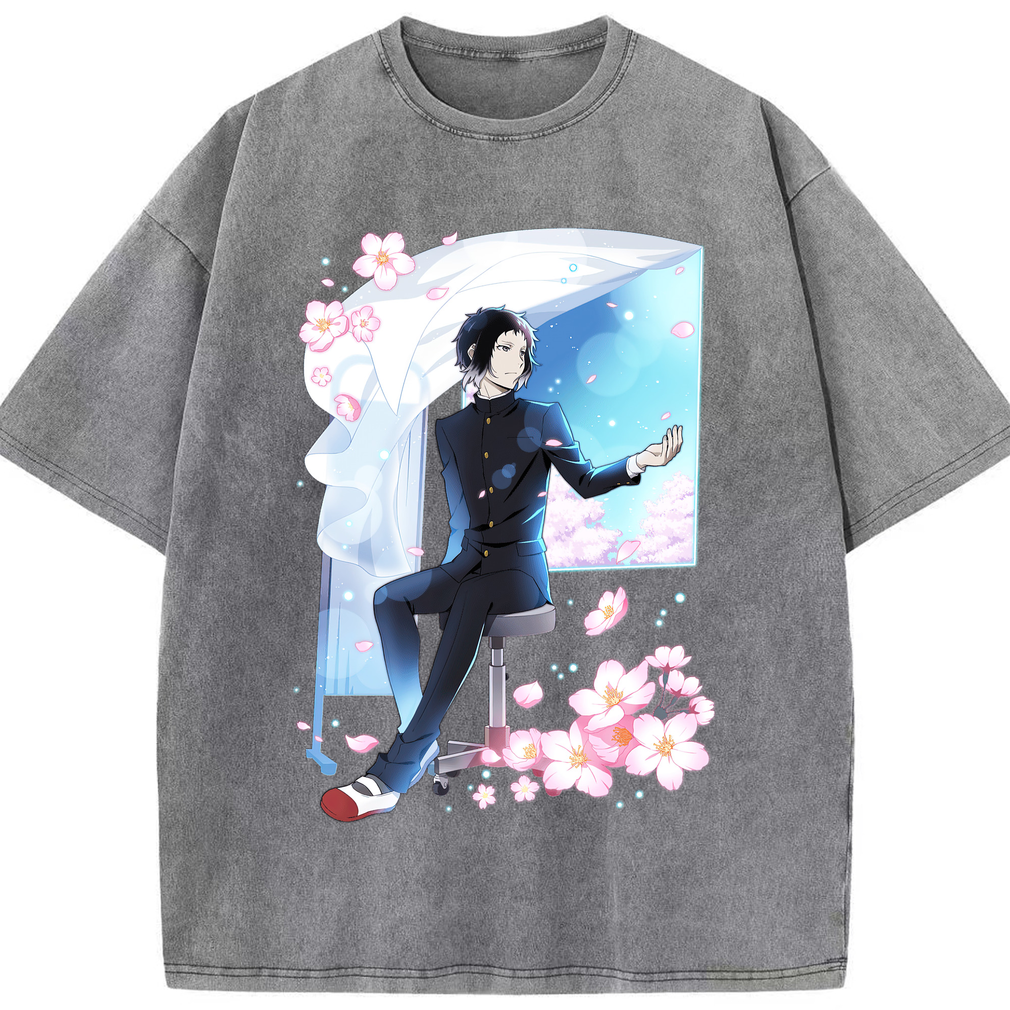 （画像用） 文豪ストレイドッグス Bungo Stray Dogs 綿100% ヴィンテージ風 半袖Tシャツ（フロントプリント）
