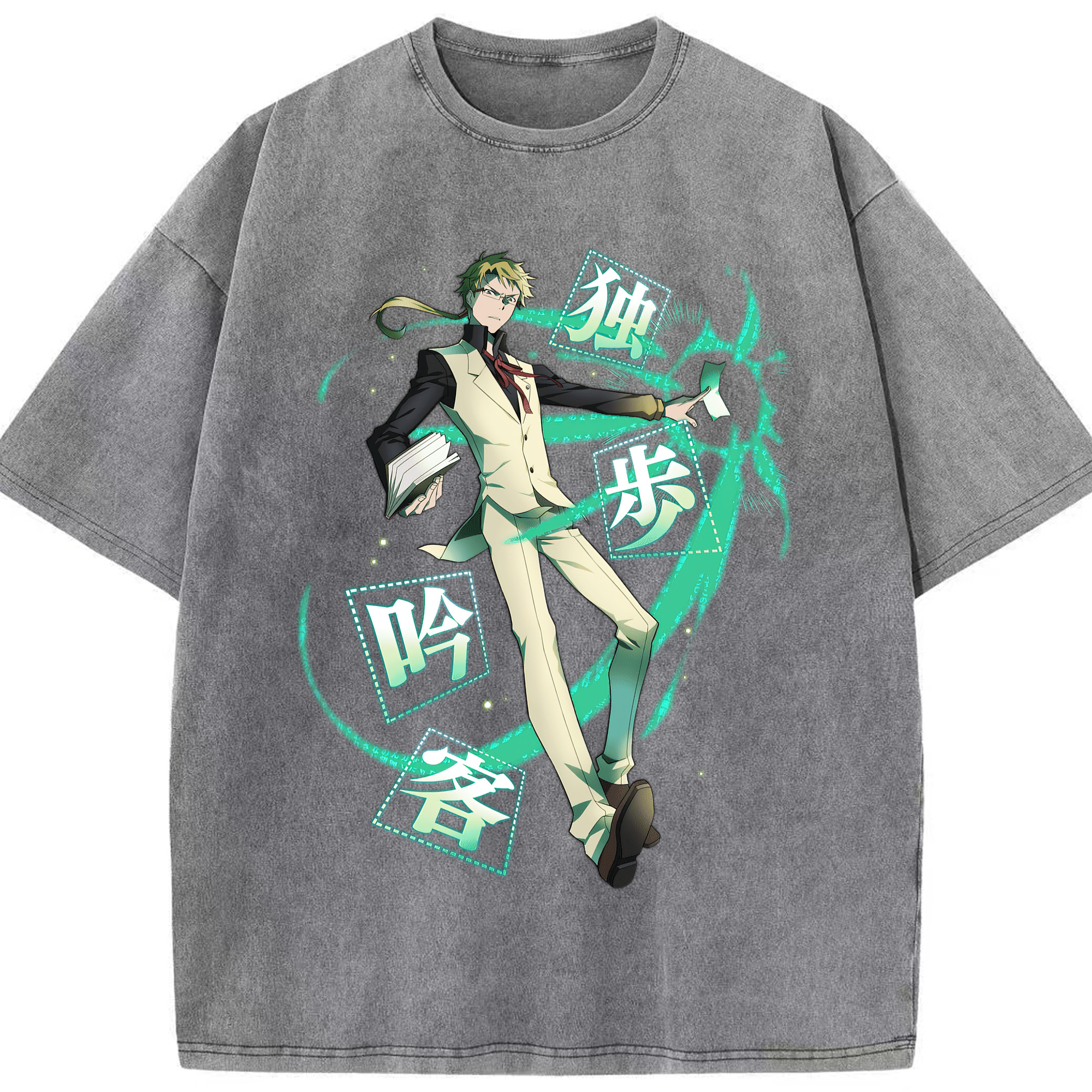 （画像用） 文豪ストレイドッグス Bungo Stray Dogs 綿100% ヴィンテージ風 半袖Tシャツ（フロントプリント）