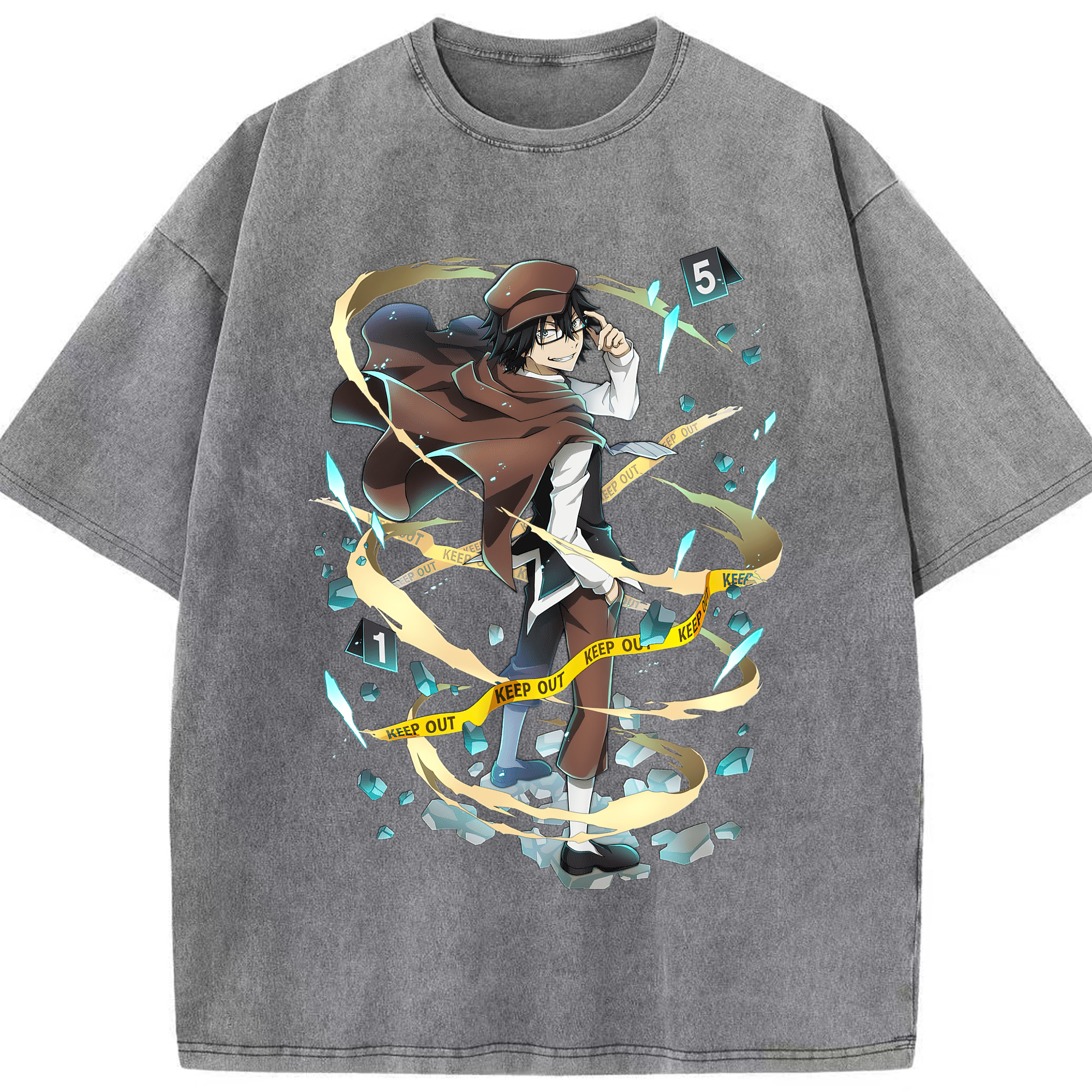 （画像用） 文豪ストレイドッグス Bungo Stray Dogs 綿100% ヴィンテージ風 半袖Tシャツ（フロントプリント）