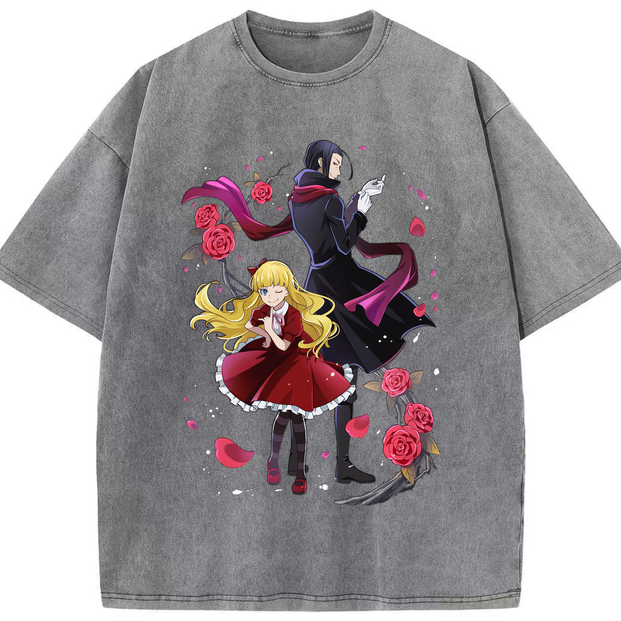 （画像用） 文豪ストレイドッグス Bungo Stray Dogs 綿100% ヴィンテージ風 半袖Tシャツ（フロントプリント）