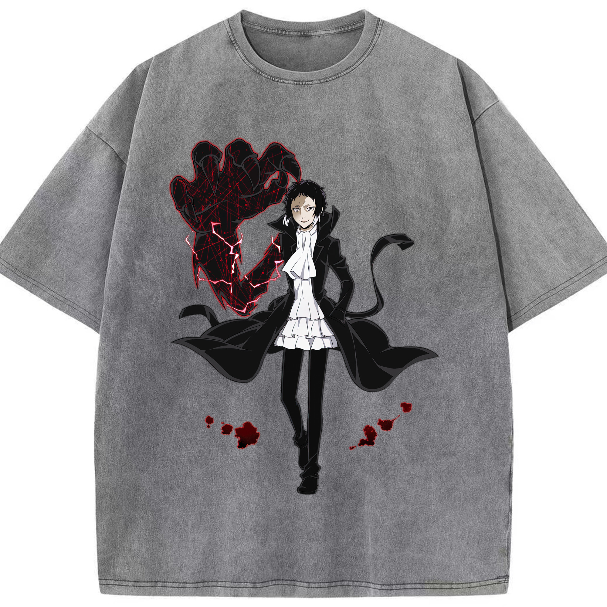 （画像用） 文豪ストレイドッグス Bungo Stray Dogs 綿100% ヴィンテージ風 半袖Tシャツ（フロントプリント）