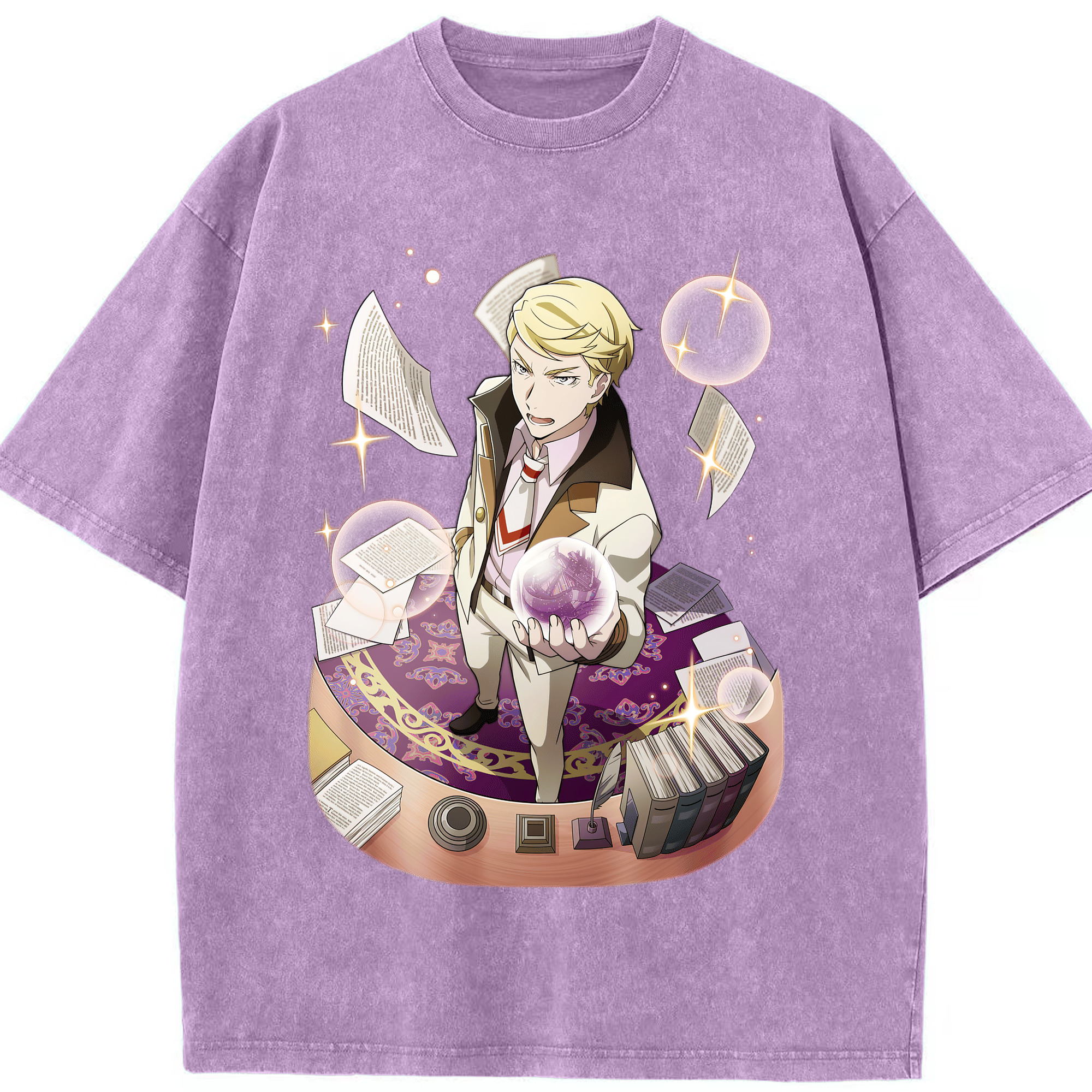 （画像用） 文豪ストレイドッグス Bungo Stray Dogs 綿100% ヴィンテージ風 半袖Tシャツ（フロントプリント）