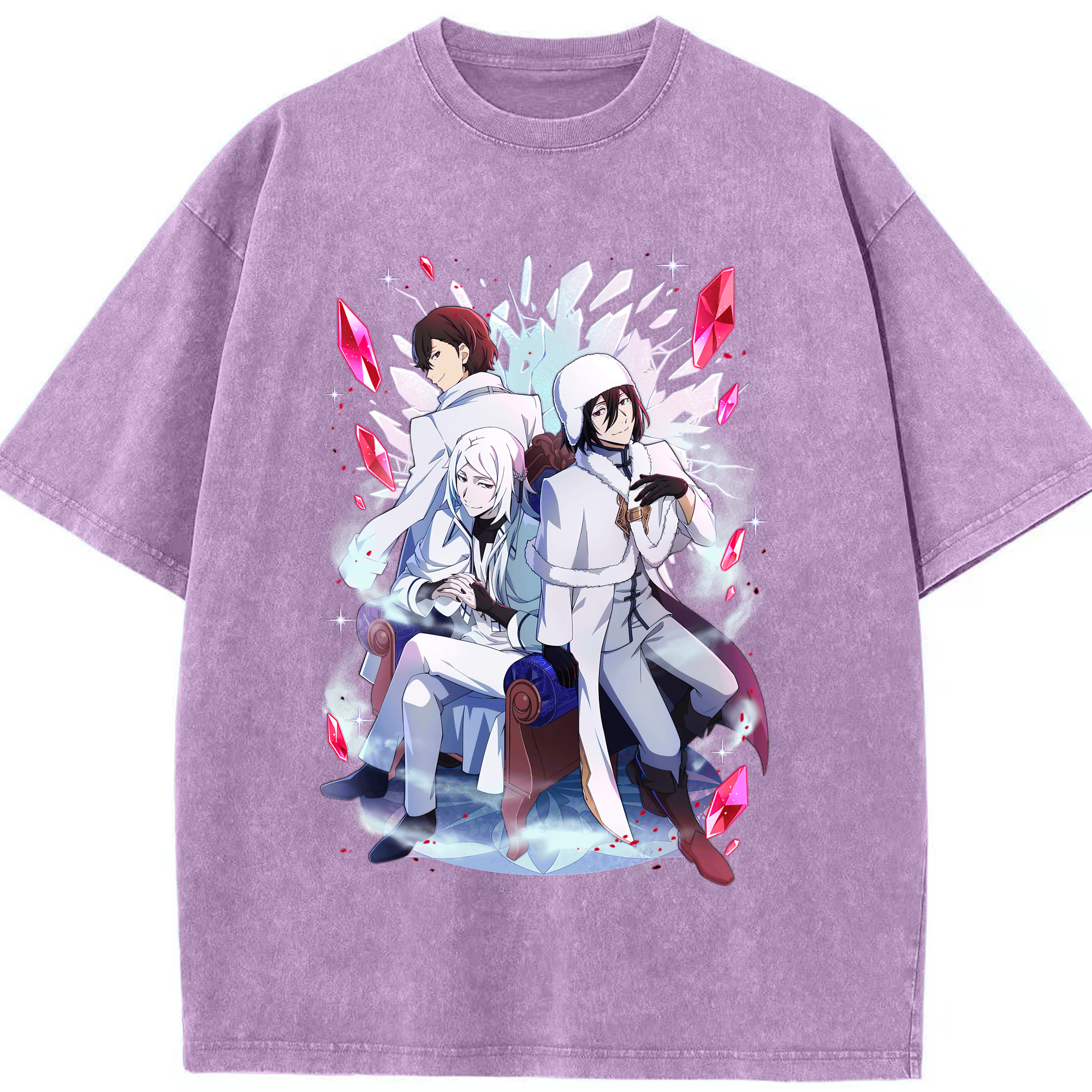 （画像用） 文豪ストレイドッグス Bungo Stray Dogs 綿100% ヴィンテージ風 半袖Tシャツ（フロントプリント）