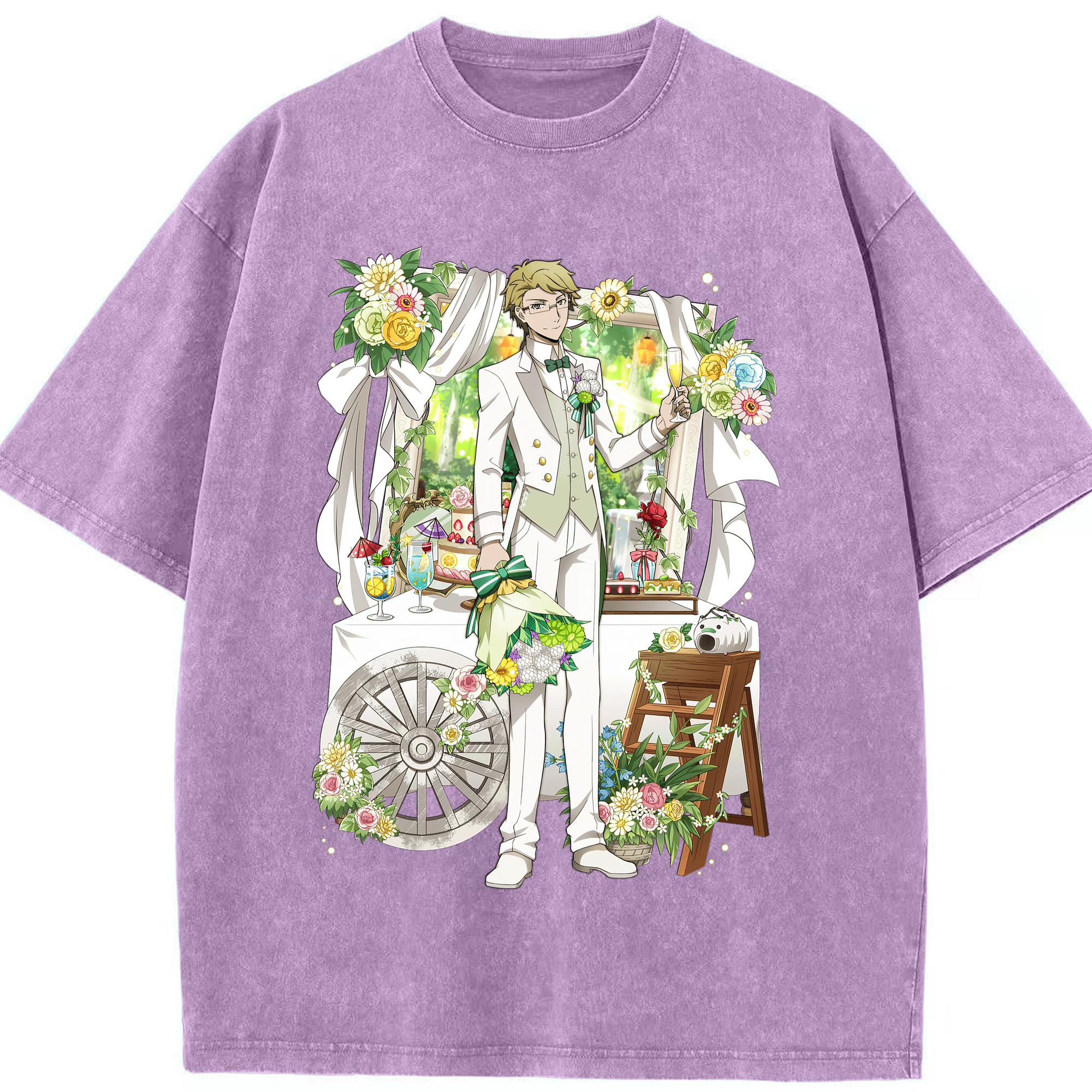 （画像用） 文豪ストレイドッグス Bungo Stray Dogs 綿100% ヴィンテージ風 半袖Tシャツ（フロントプリント）