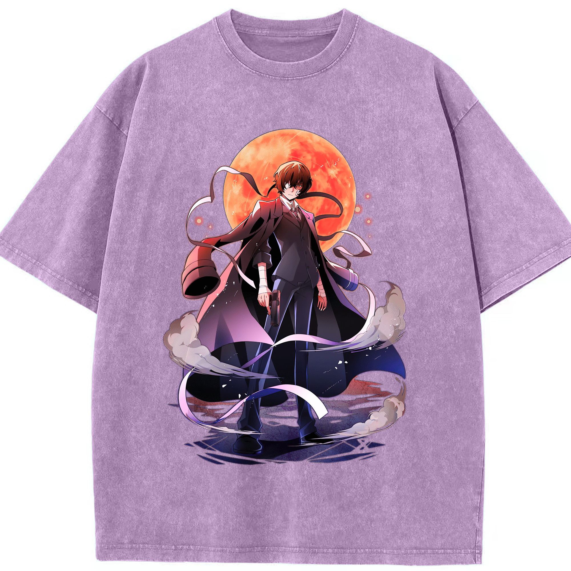 （画像用） 文豪ストレイドッグス Bungo Stray Dogs 綿100% ヴィンテージ風 半袖Tシャツ（フロントプリント）