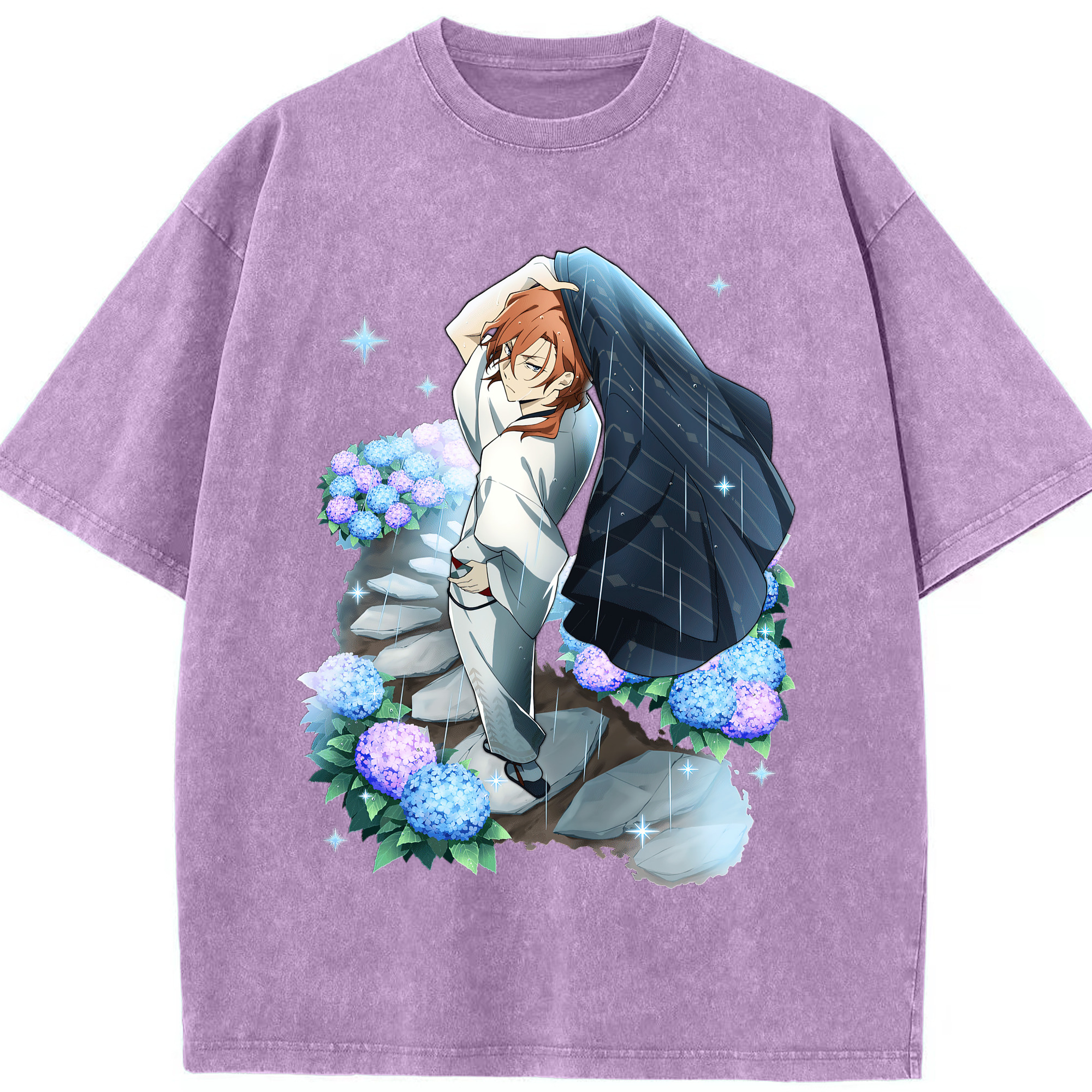 （画像用） 文豪ストレイドッグス Bungo Stray Dogs 綿100% ヴィンテージ風 半袖Tシャツ（フロントプリント）
