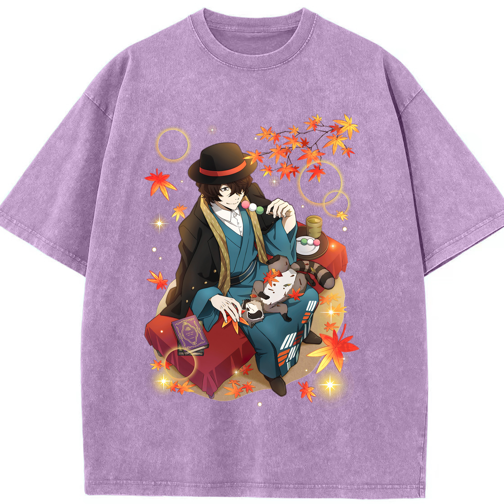 （画像用） 文豪ストレイドッグス Bungo Stray Dogs 綿100% ヴィンテージ風 半袖Tシャツ（フロントプリント）