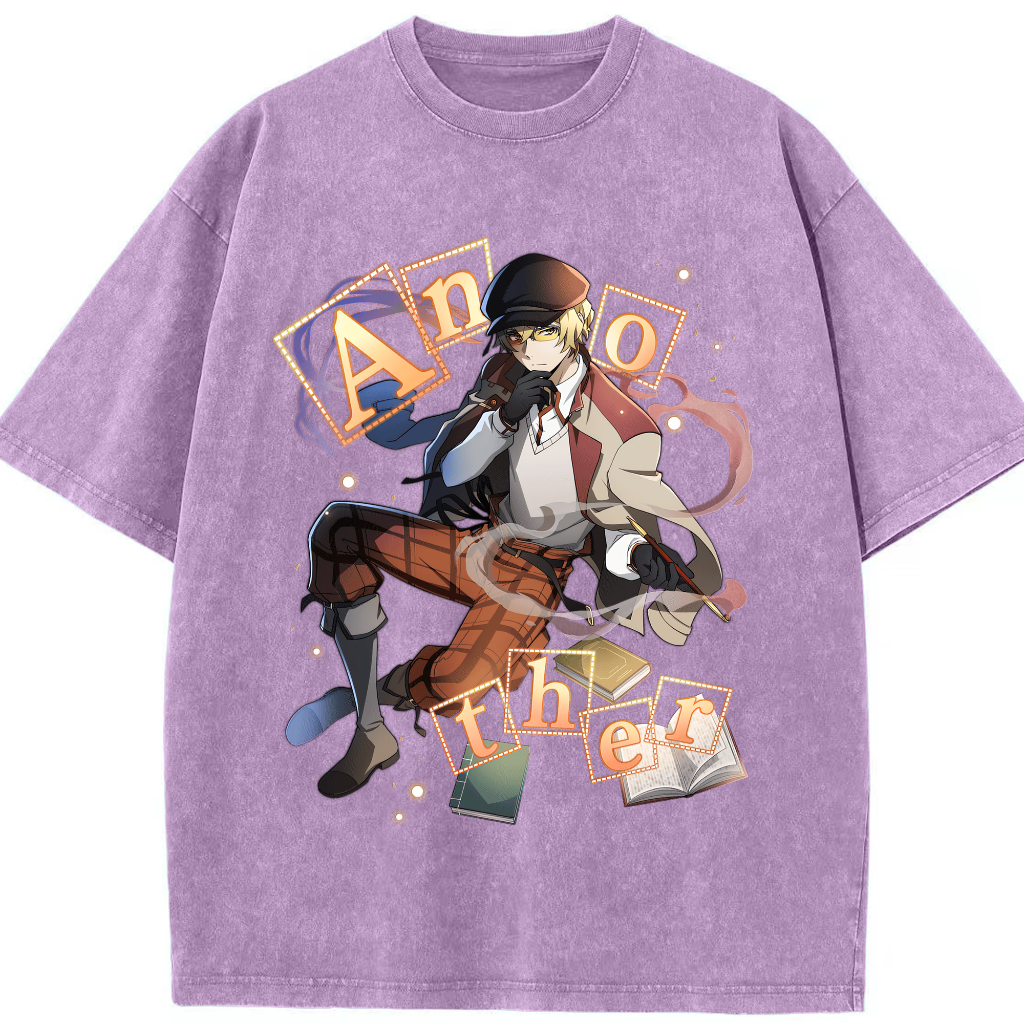 （画像用） 文豪ストレイドッグス Bungo Stray Dogs 綿100% ヴィンテージ風 半袖Tシャツ（フロントプリント）