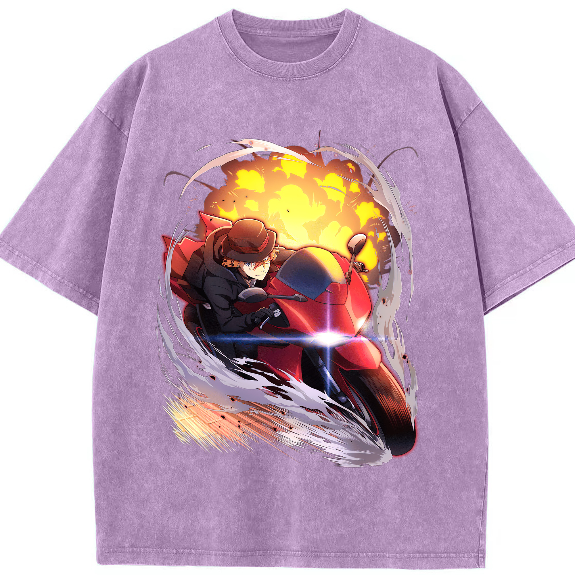 （画像用） 文豪ストレイドッグス Bungo Stray Dogs 綿100% ヴィンテージ風 半袖Tシャツ（フロントプリント）