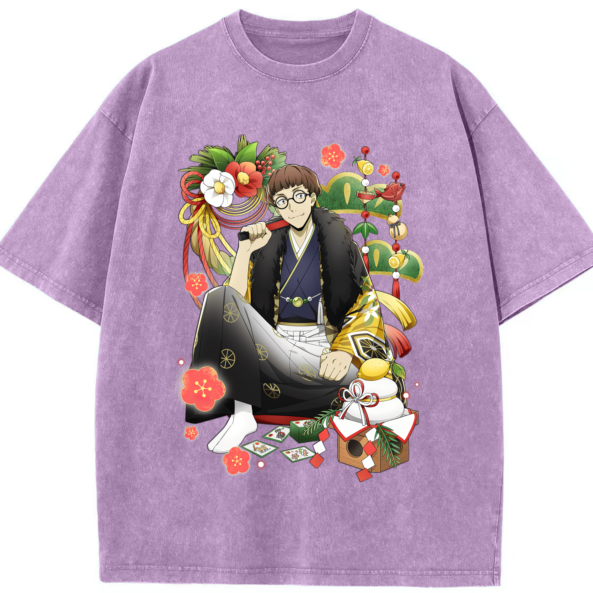 （画像用） 文豪ストレイドッグス Bungo Stray Dogs 綿100% ヴィンテージ風 半袖Tシャツ（フロントプリント）