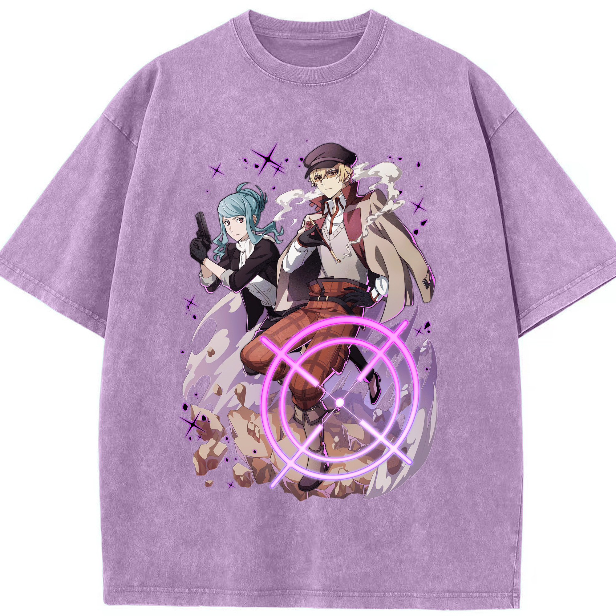 （画像用） 文豪ストレイドッグス Bungo Stray Dogs 綿100% ヴィンテージ風 半袖Tシャツ（フロントプリント）