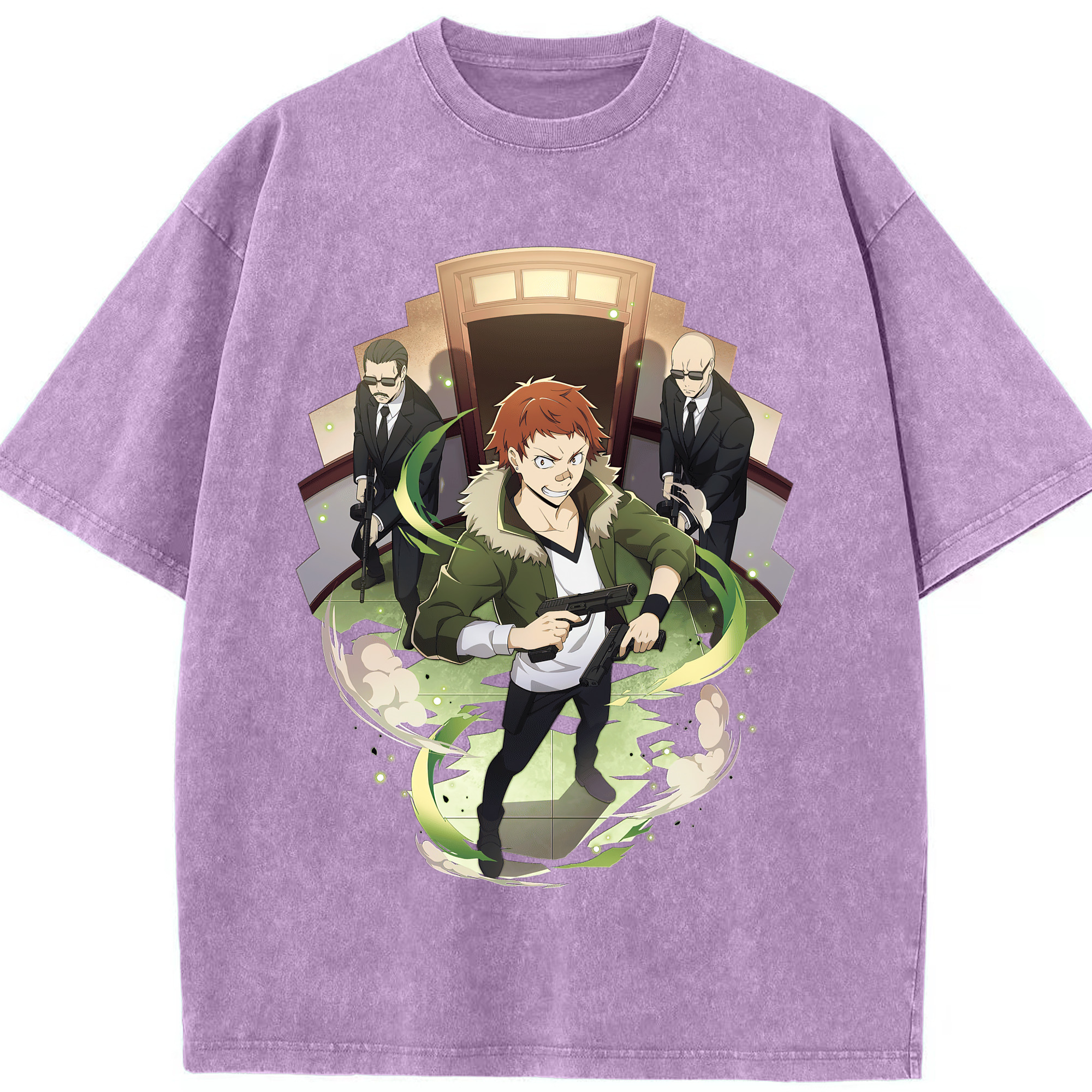 （画像用） 文豪ストレイドッグス Bungo Stray Dogs 綿100% ヴィンテージ風 半袖Tシャツ（フロントプリント）