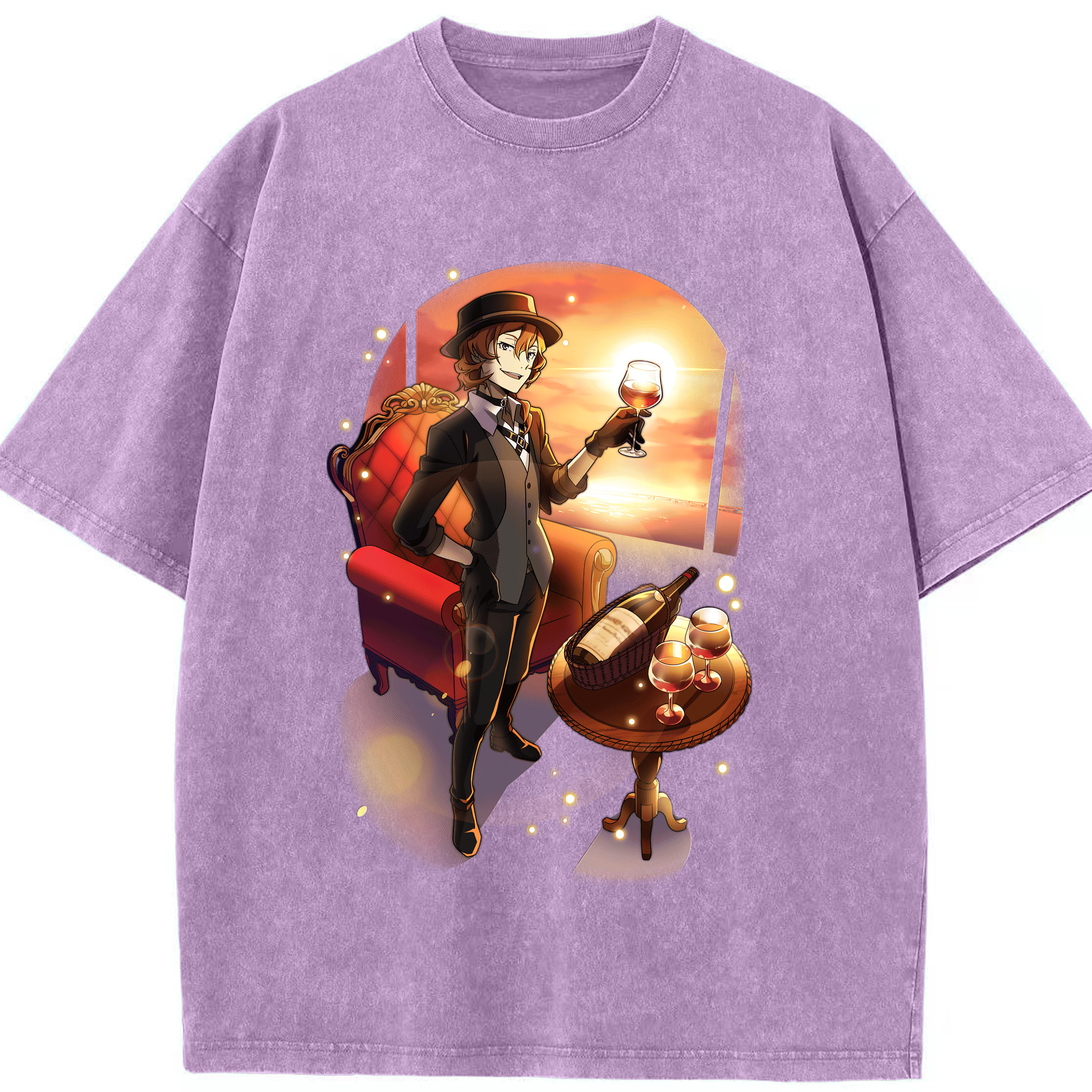 （画像用） 文豪ストレイドッグス Bungo Stray Dogs 綿100% ヴィンテージ風 半袖Tシャツ（フロントプリント）