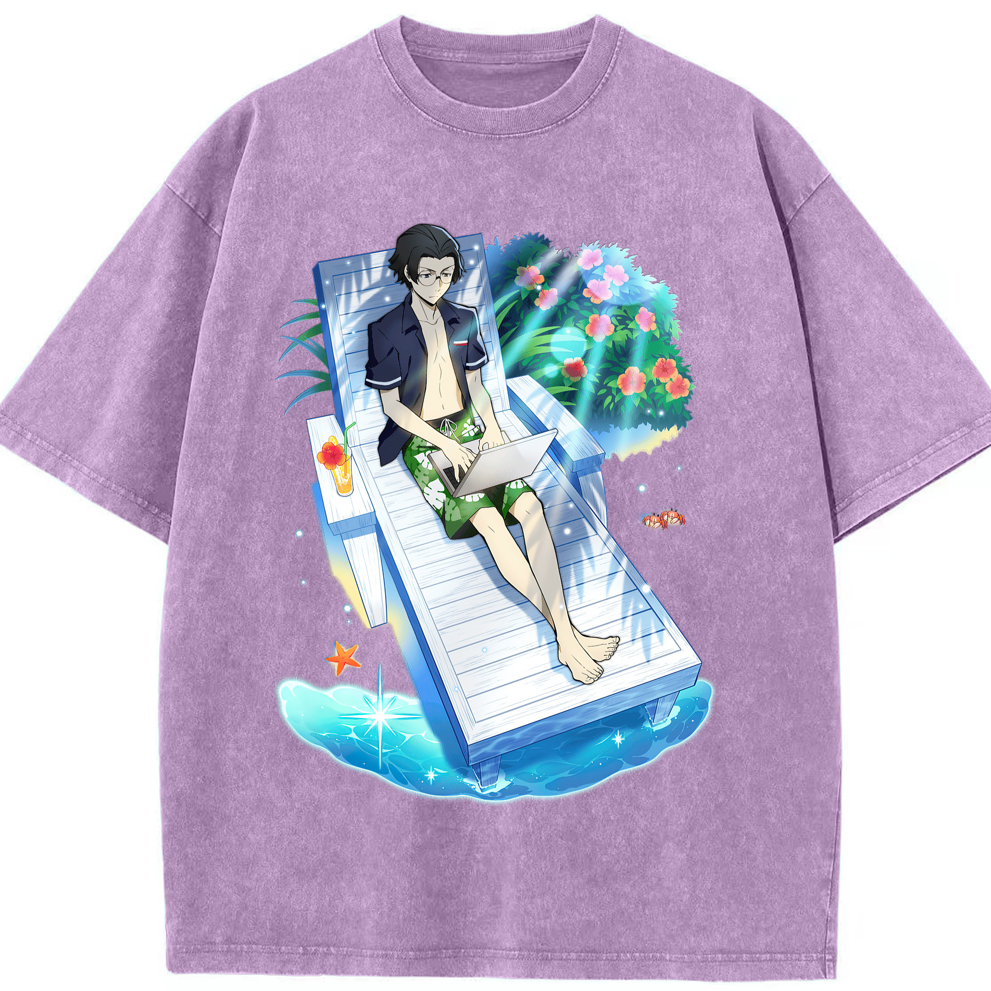 （画像用） 文豪ストレイドッグス Bungo Stray Dogs 綿100% ヴィンテージ風 半袖Tシャツ（フロントプリント）