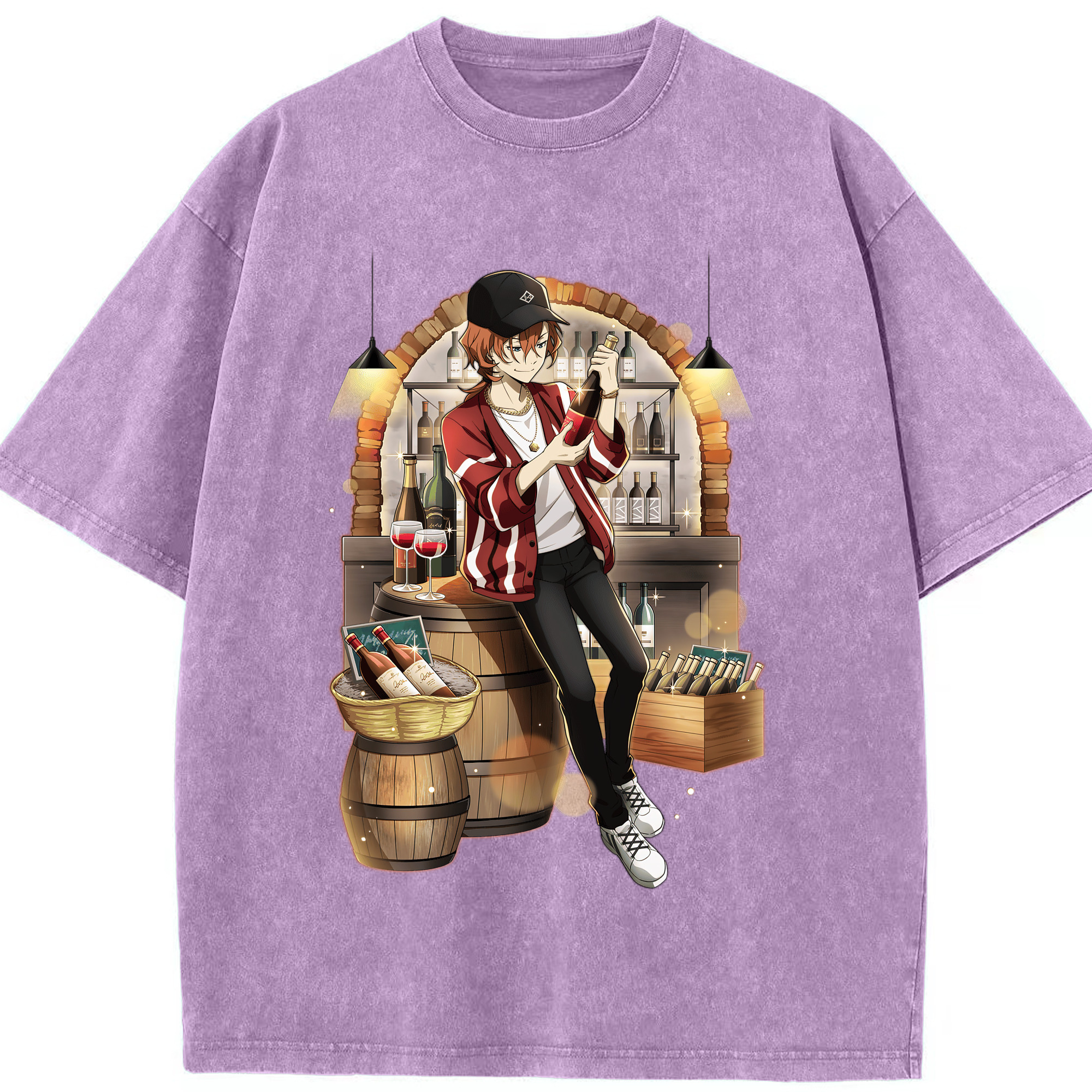 （画像用） 文豪ストレイドッグス Bungo Stray Dogs 綿100% ヴィンテージ風 半袖Tシャツ（フロントプリント）