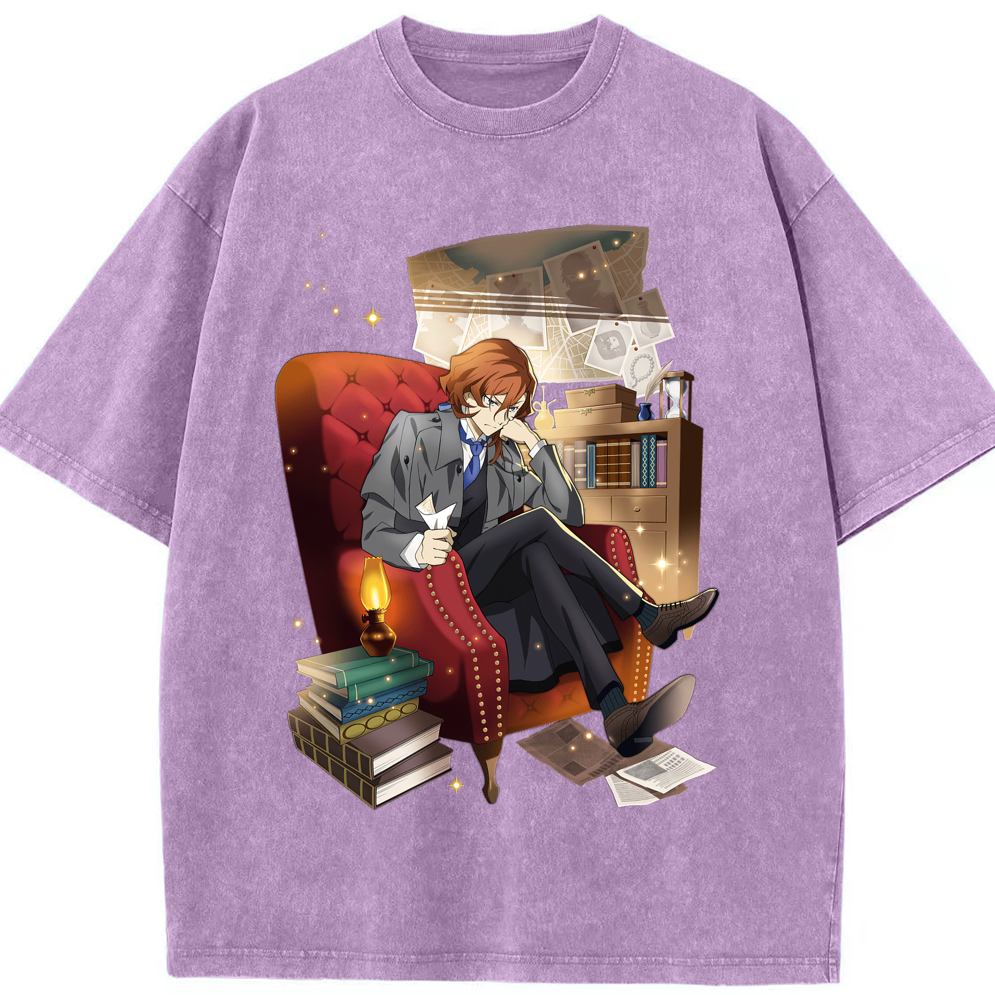 （画像用） 文豪ストレイドッグス Bungo Stray Dogs 綿100% ヴィンテージ風 半袖Tシャツ（フロントプリント）